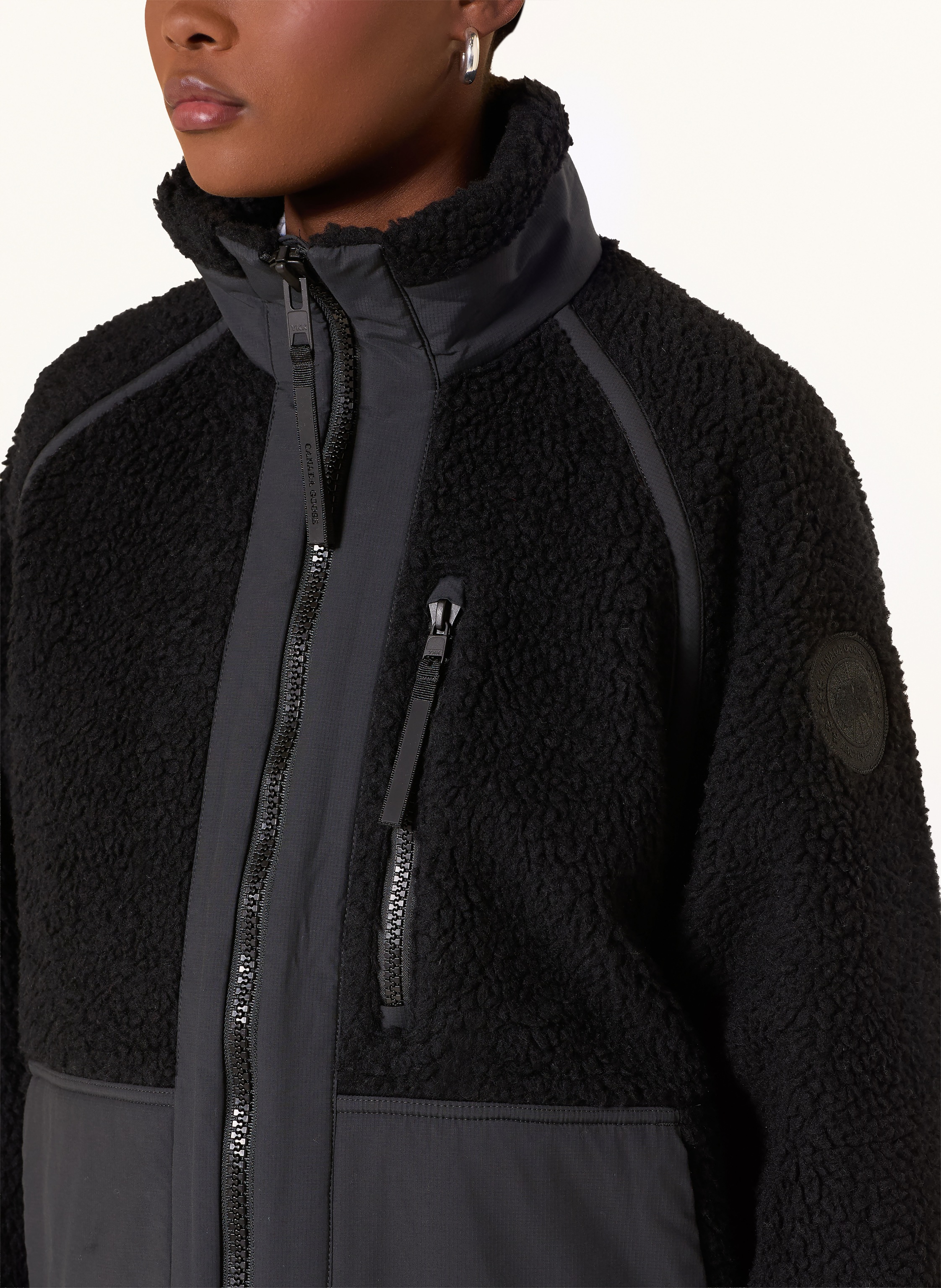 Thumbnail - Canada Goose Teddyfell-Jacke Im Materialmix schwarz