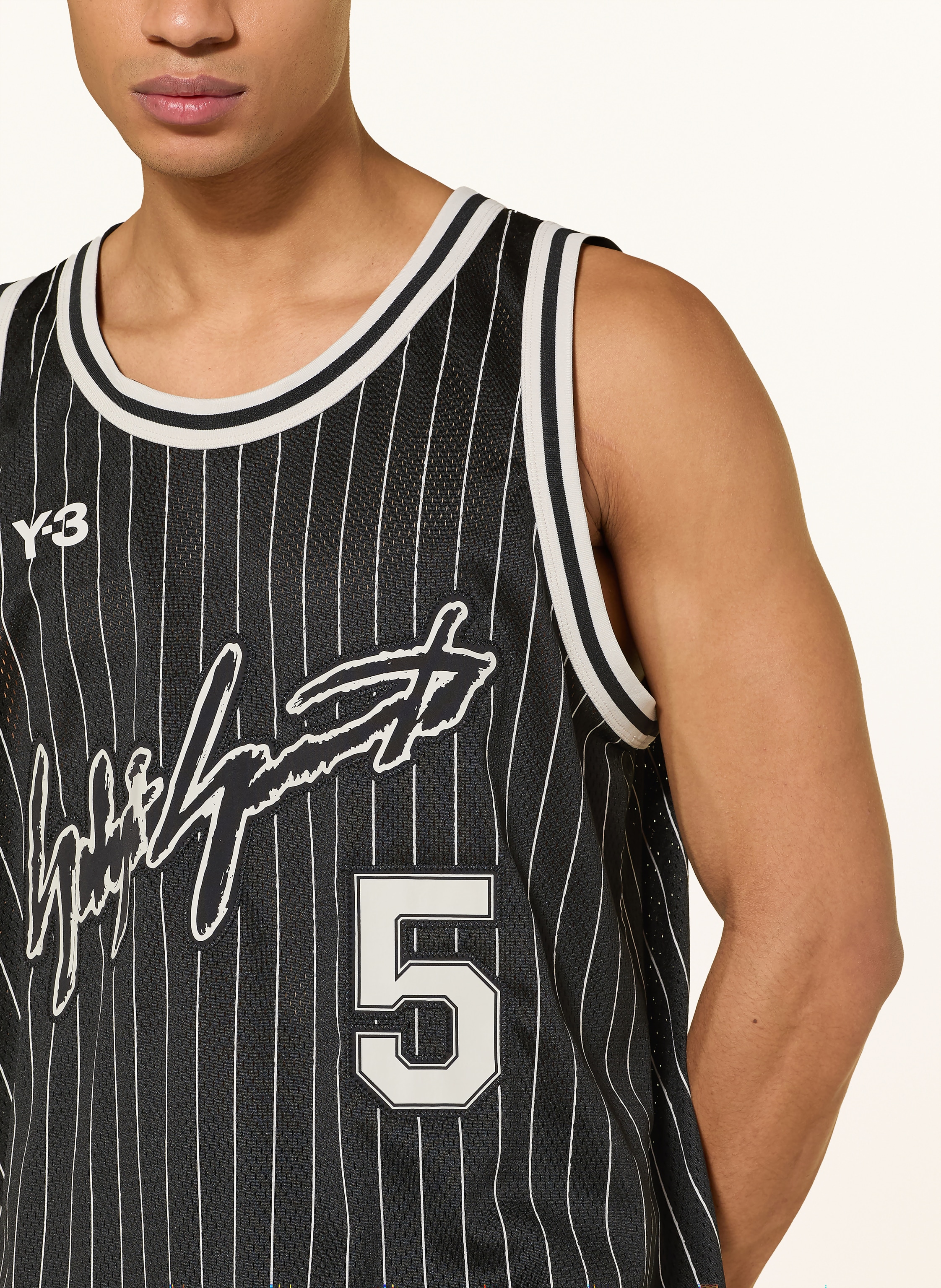 Thumbnail - Y-3 Tanktop Anthony Edwards Aus Mesh schwarz