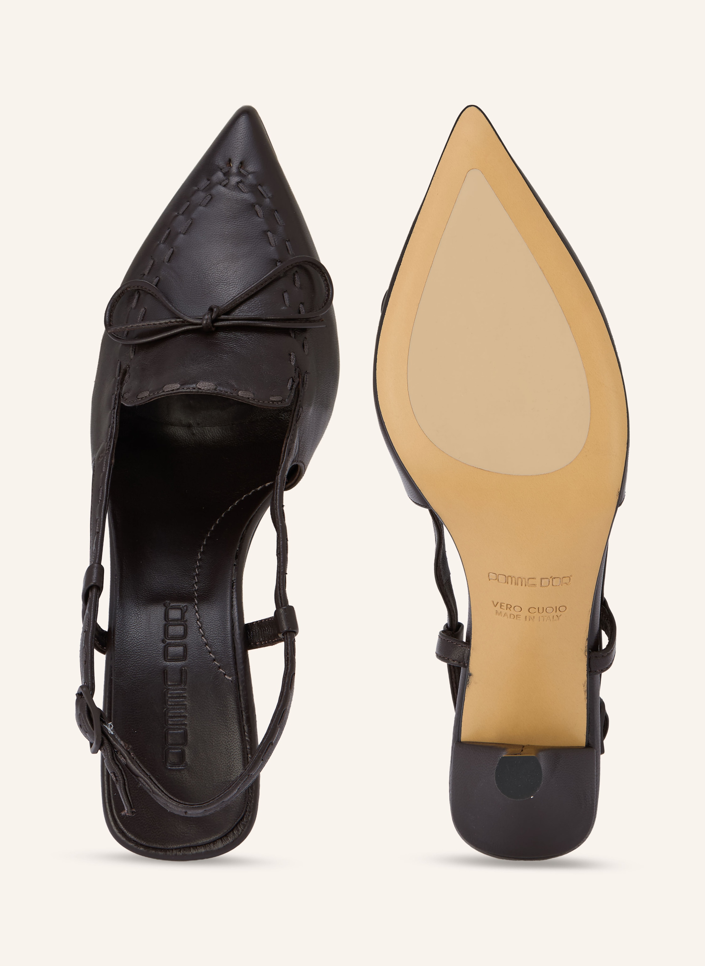 Thumbnail - Pomme D'or Slingpumps Henriette braun