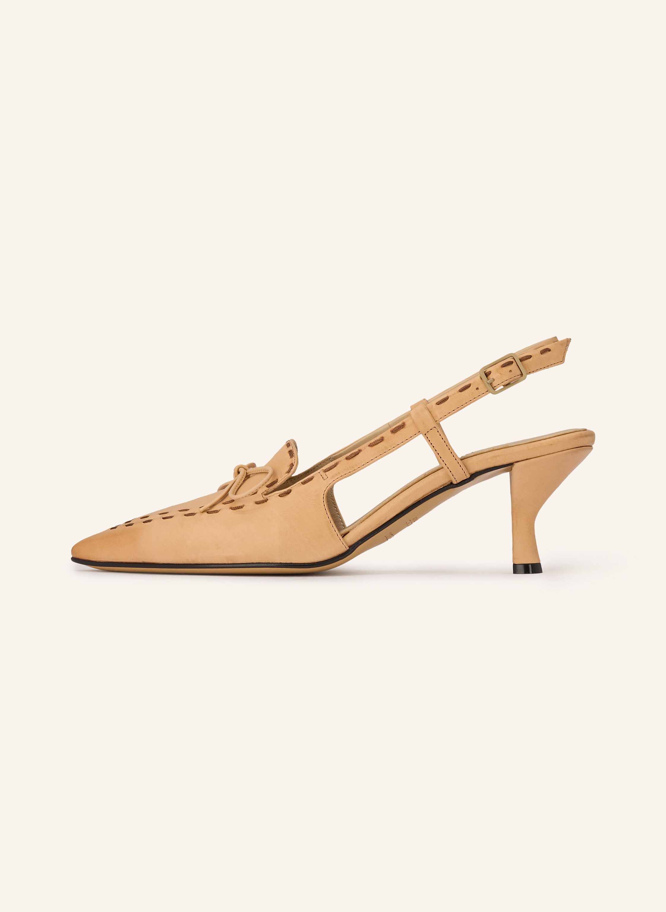Thumbnail - Pomme D'or Slingpumps Henriette beige