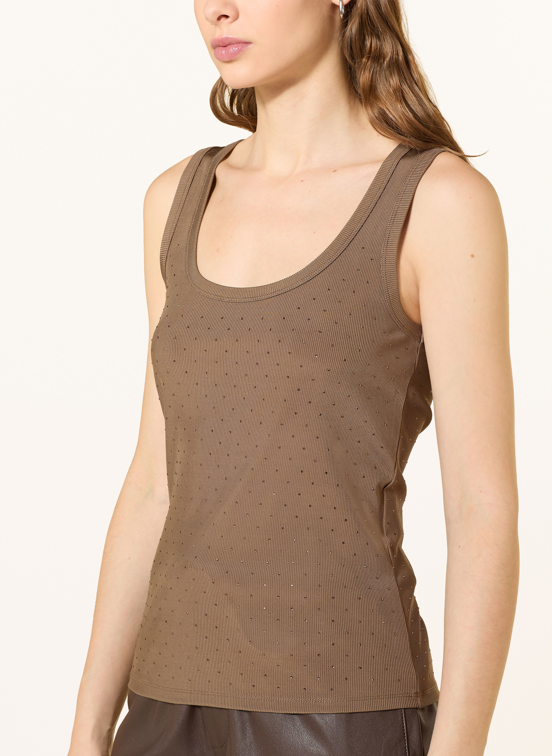 Thumbnail - Marella Top Mit Schmucksteinen braun