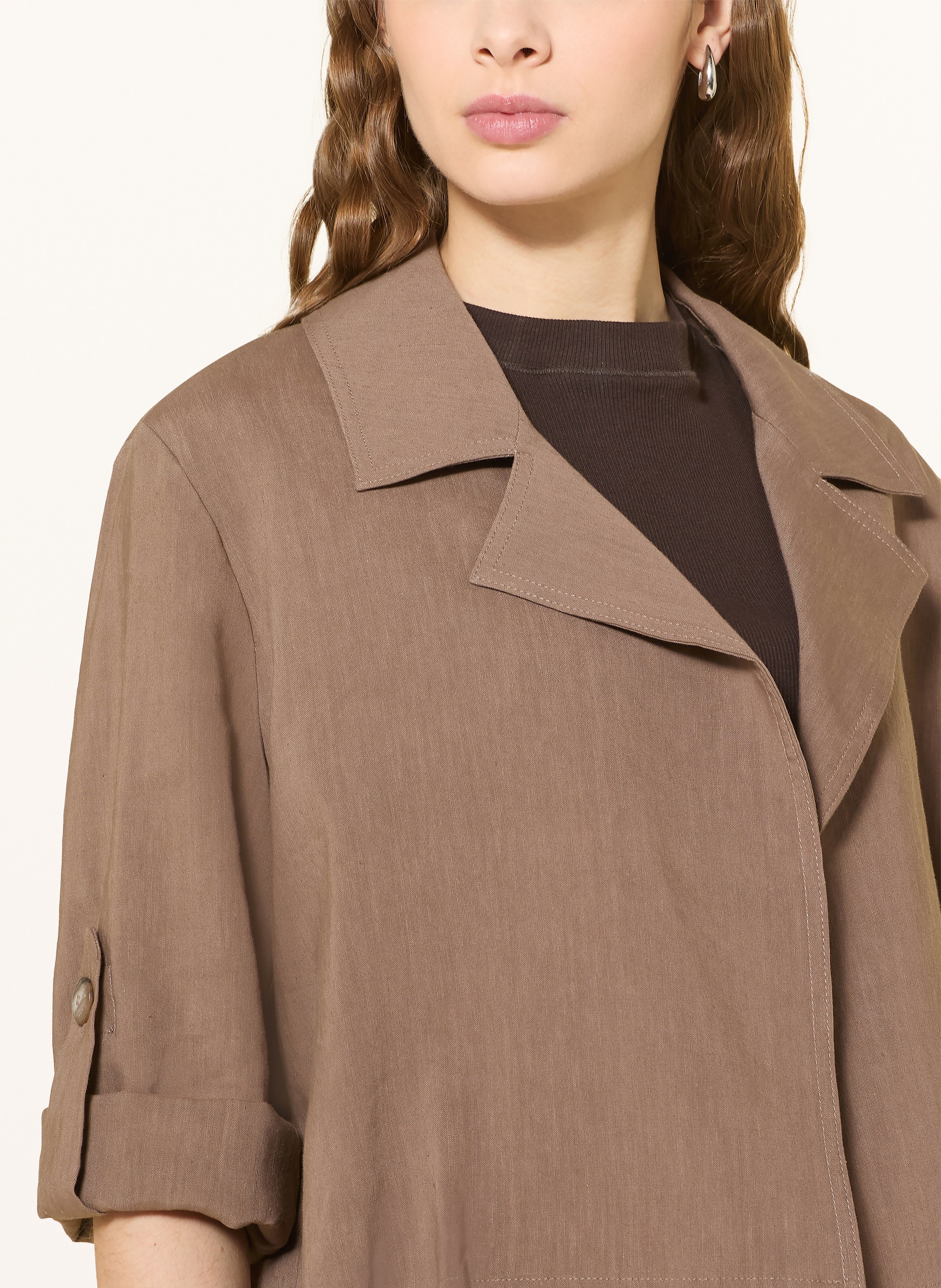 Thumbnail - Marella Blazer Mit Leinen braun