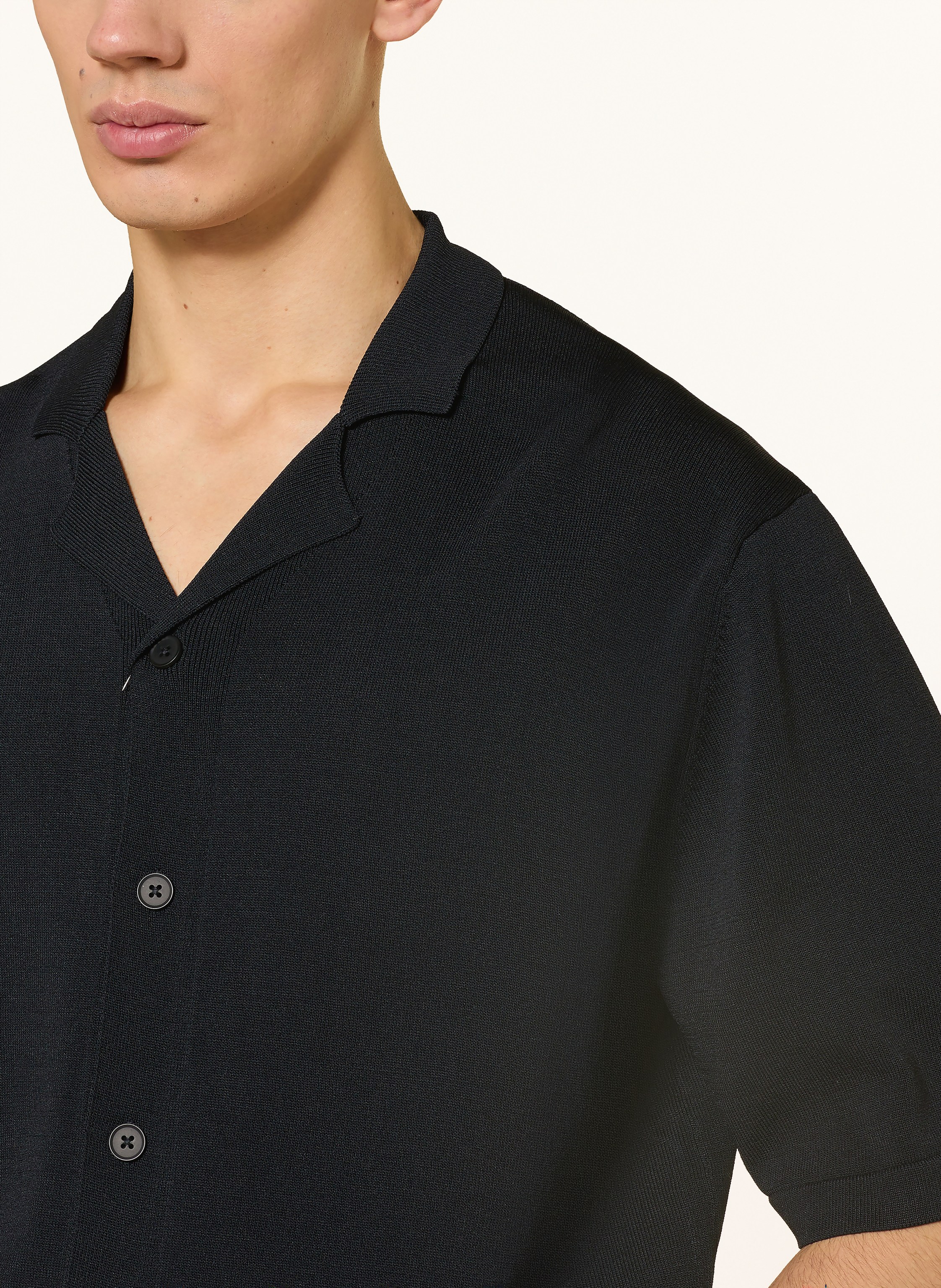 Thumbnail - Studio Seidensticker Strickhemd Regular Fit schwarz