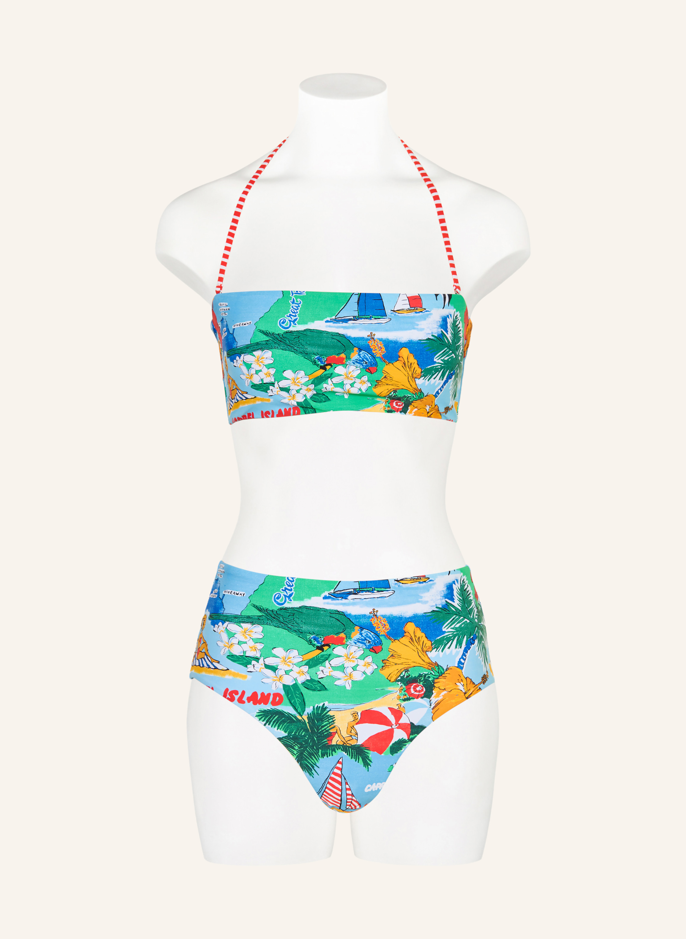 Thumbnail - Seafolly Bandeau-Bikini-Top Viva Vacation blau