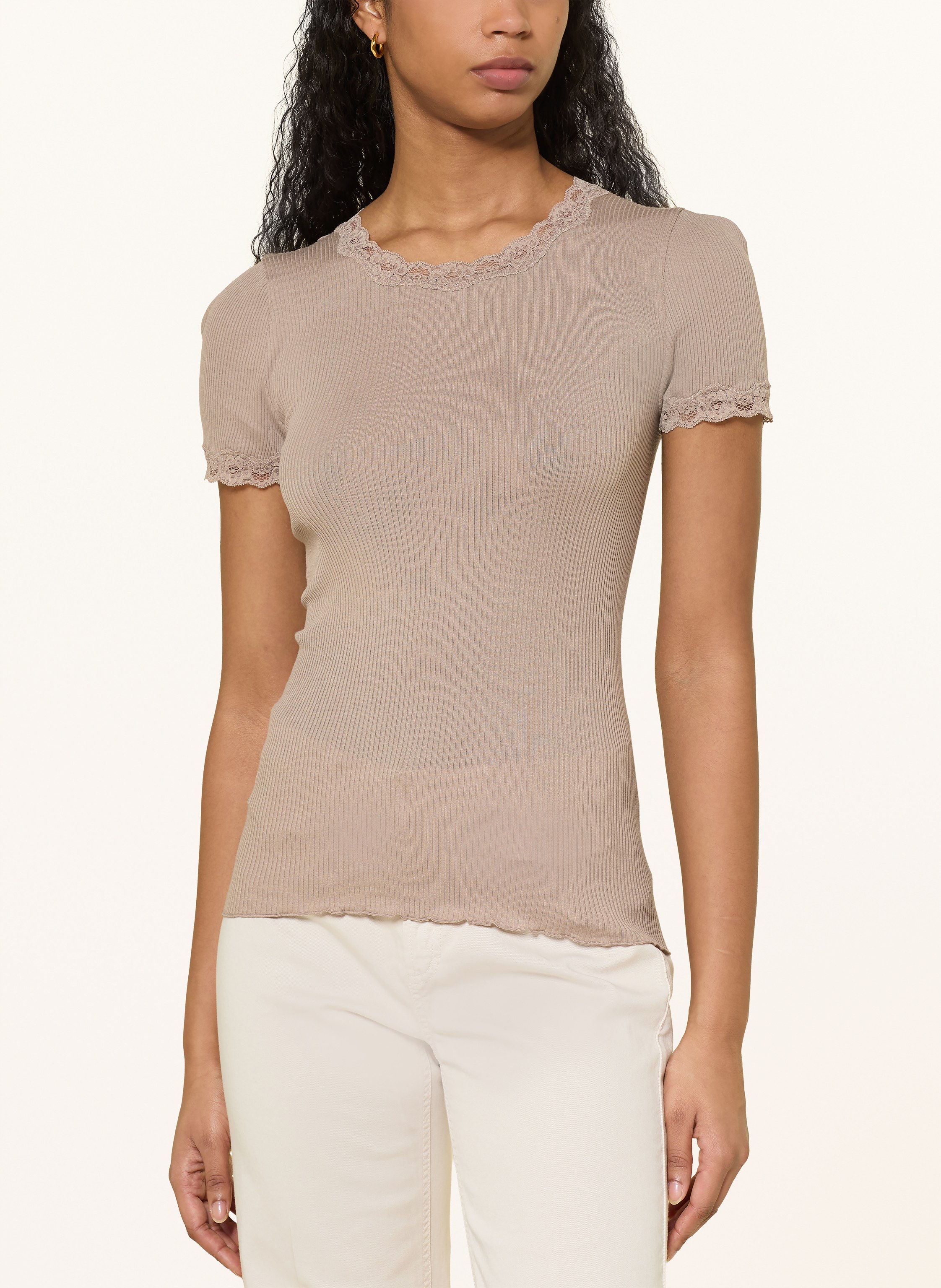 Thumbnail - Rosemunde T-Shirt Rmwbalta Mit Spitze beige