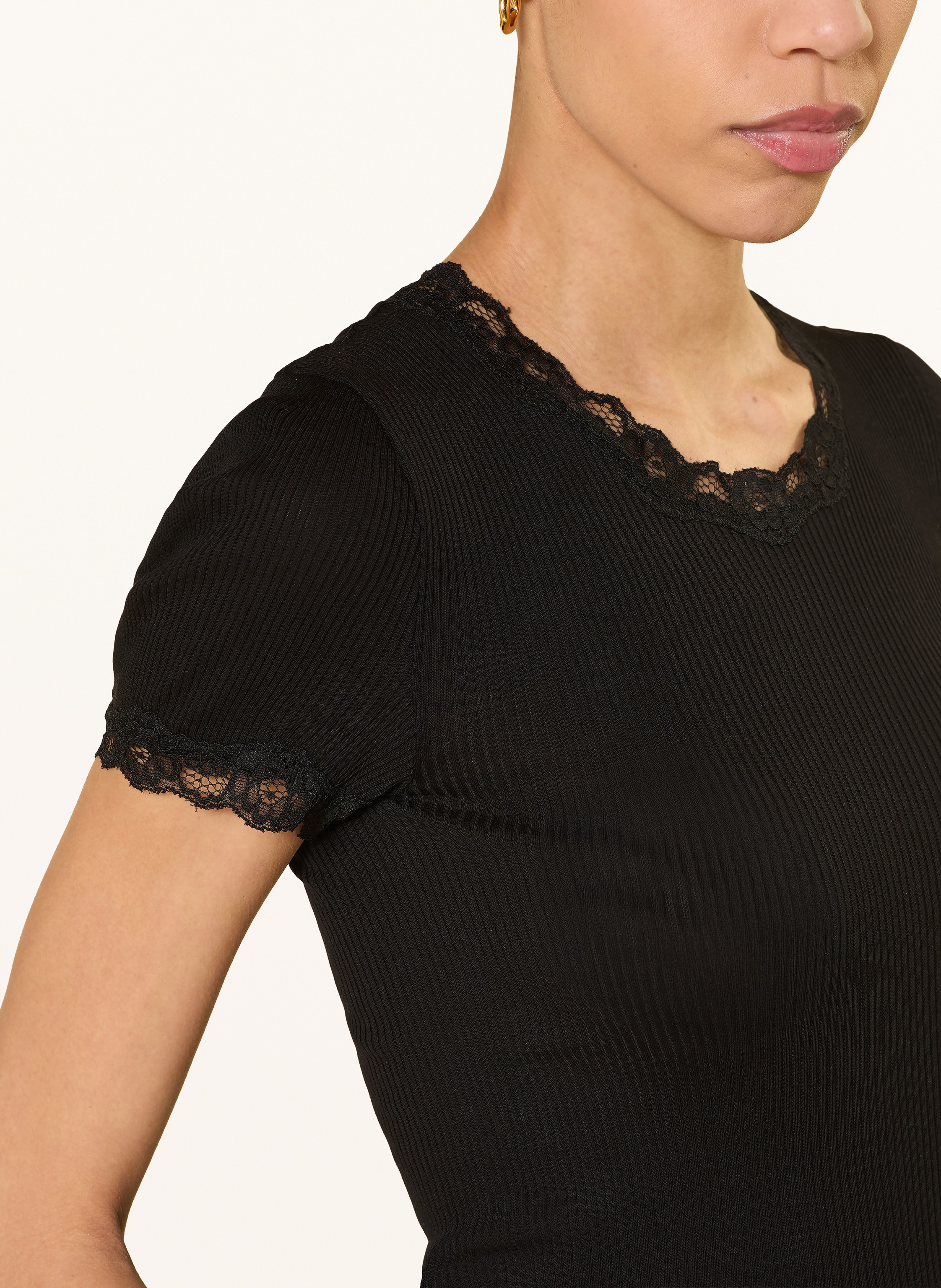 Thumbnail - Rosemunde T-Shirt Rmwbalta Mit Spitze schwarz