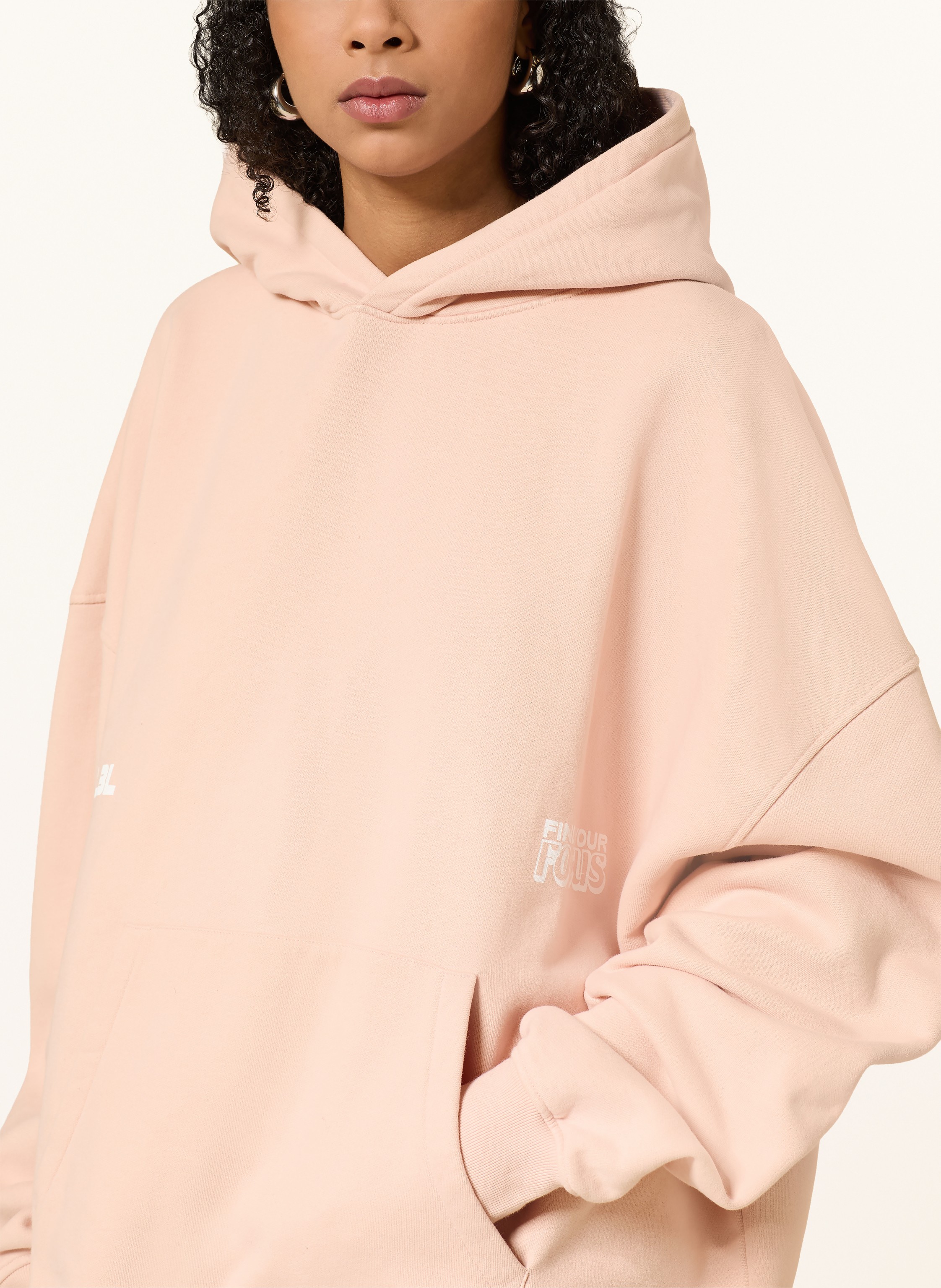 Thumbnail - Karo Kauer Oversized-Hoodie rosa