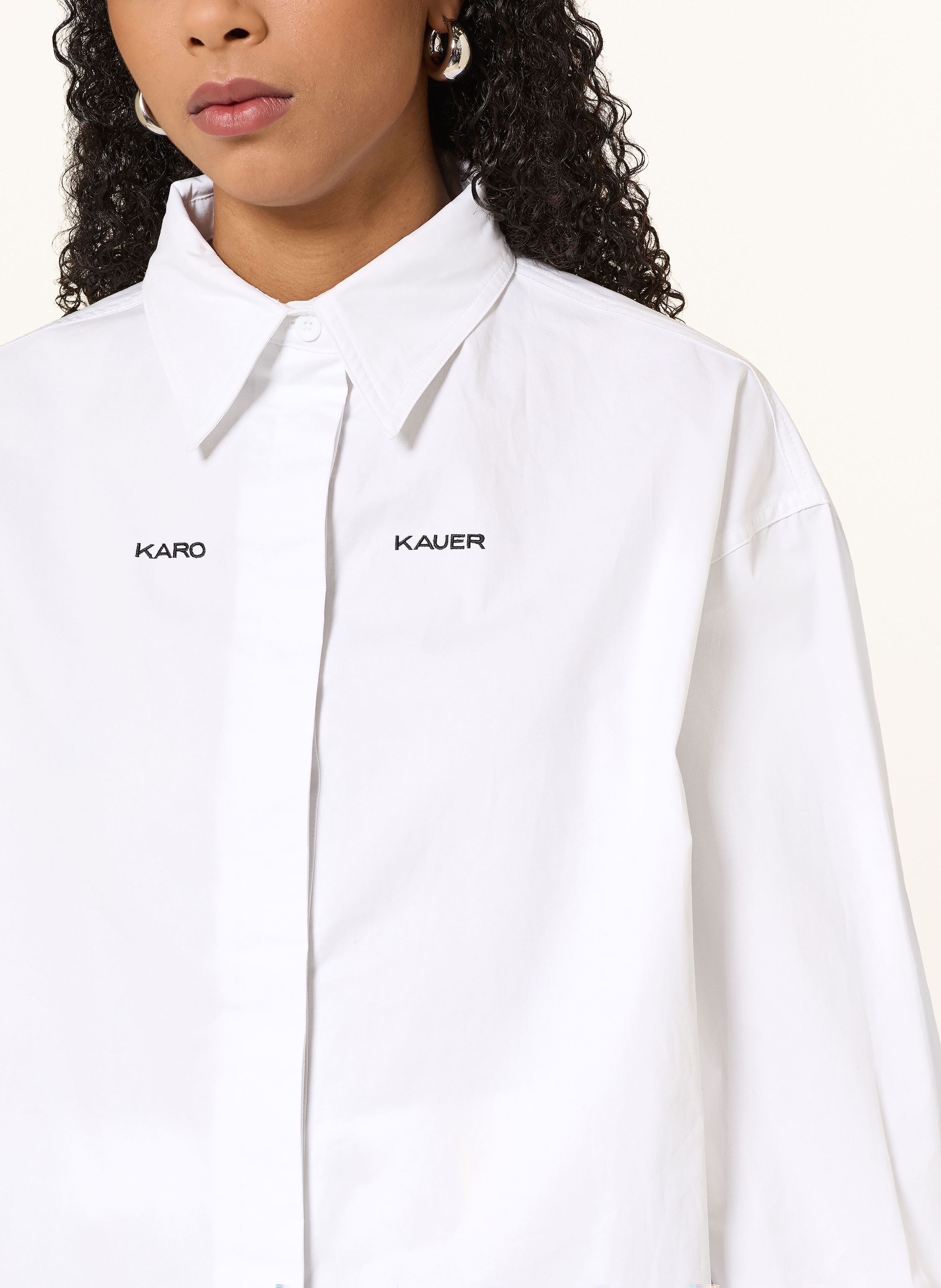 Thumbnail - Karo Kauer Oversized-Hemdbluse weiss