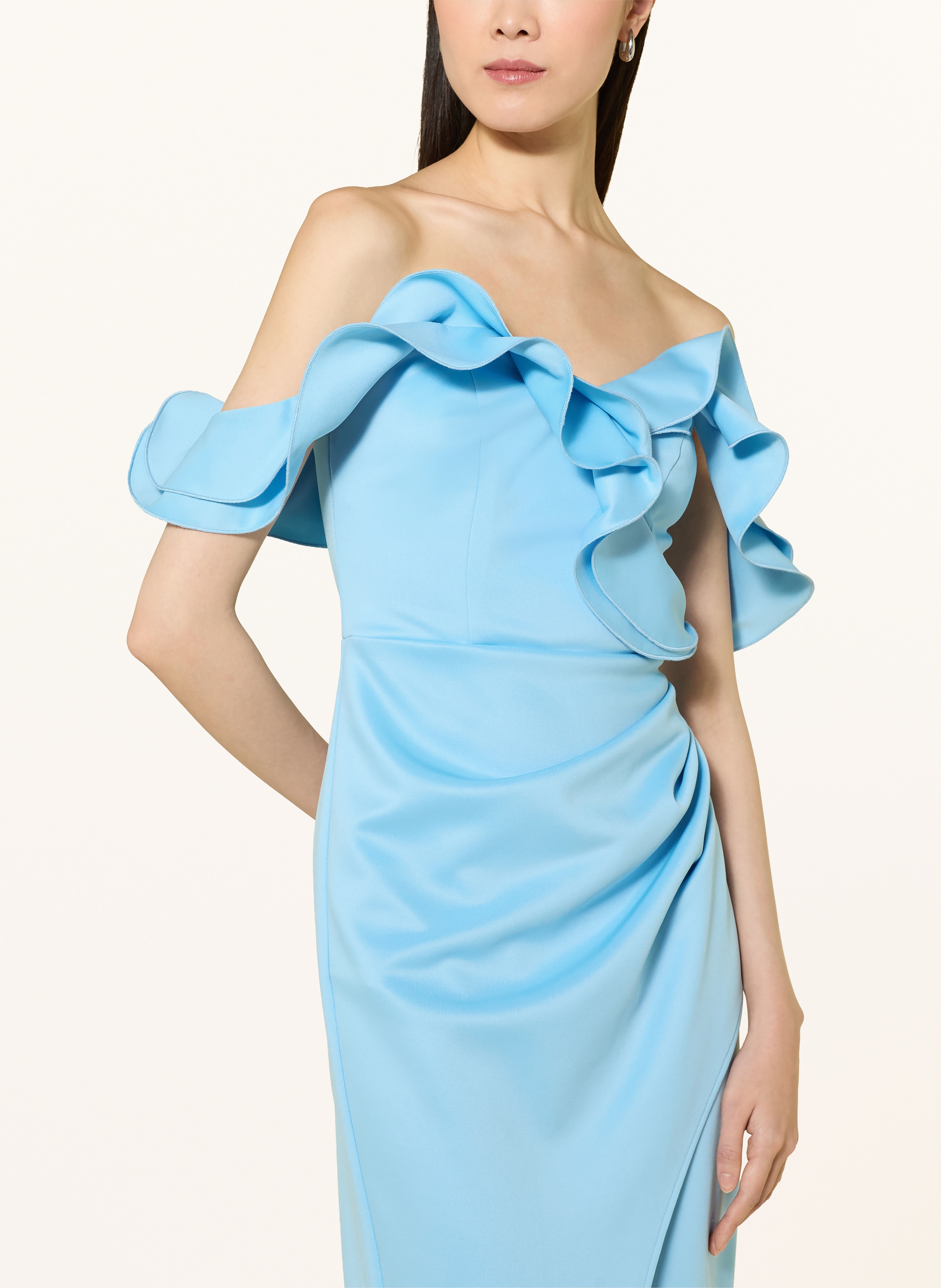 Thumbnail - Lipsy Abendkleid Mit Volants blau