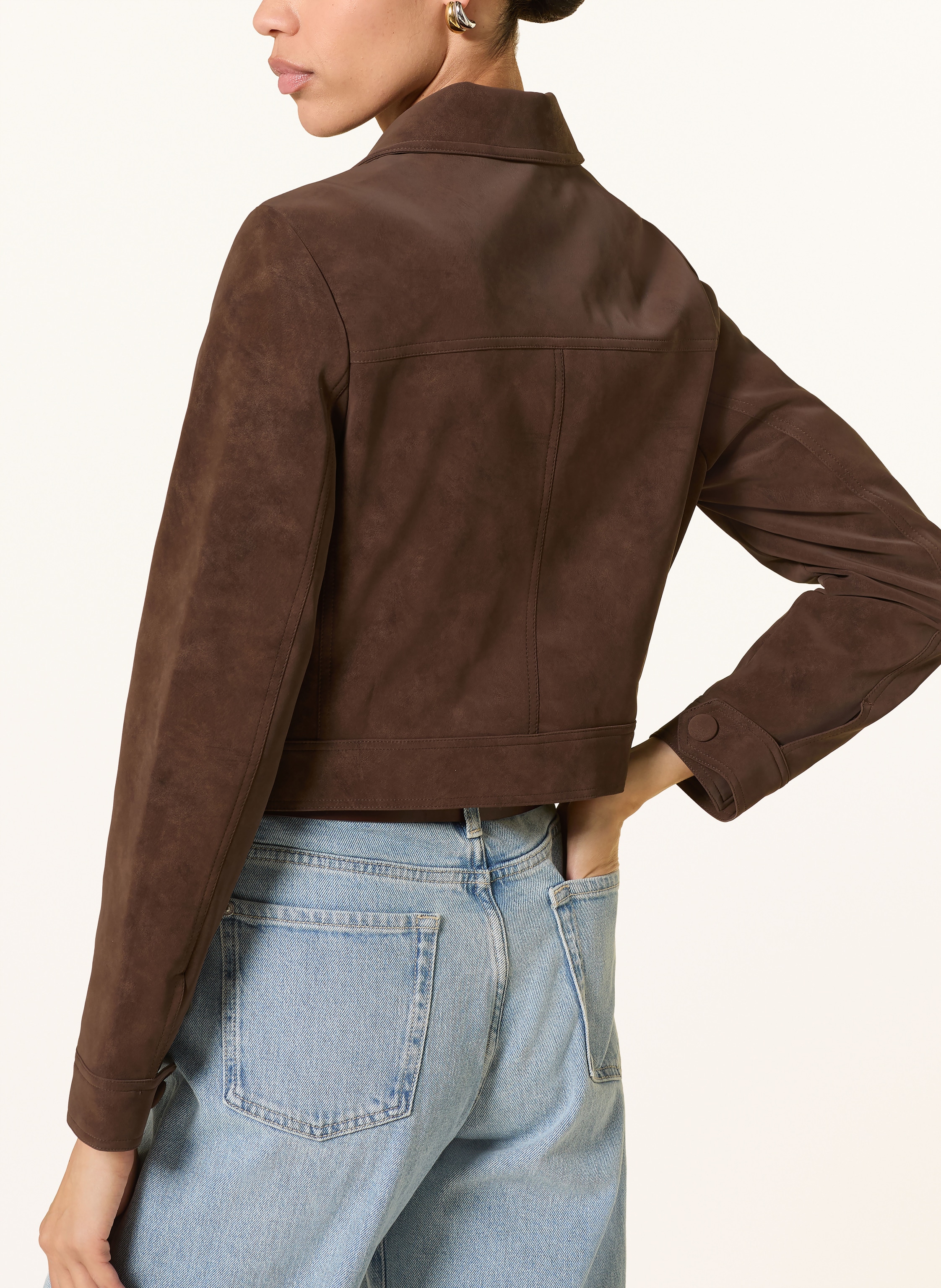 Thumbnail - Ladneri Jacke Darcie In Lederoptik braun