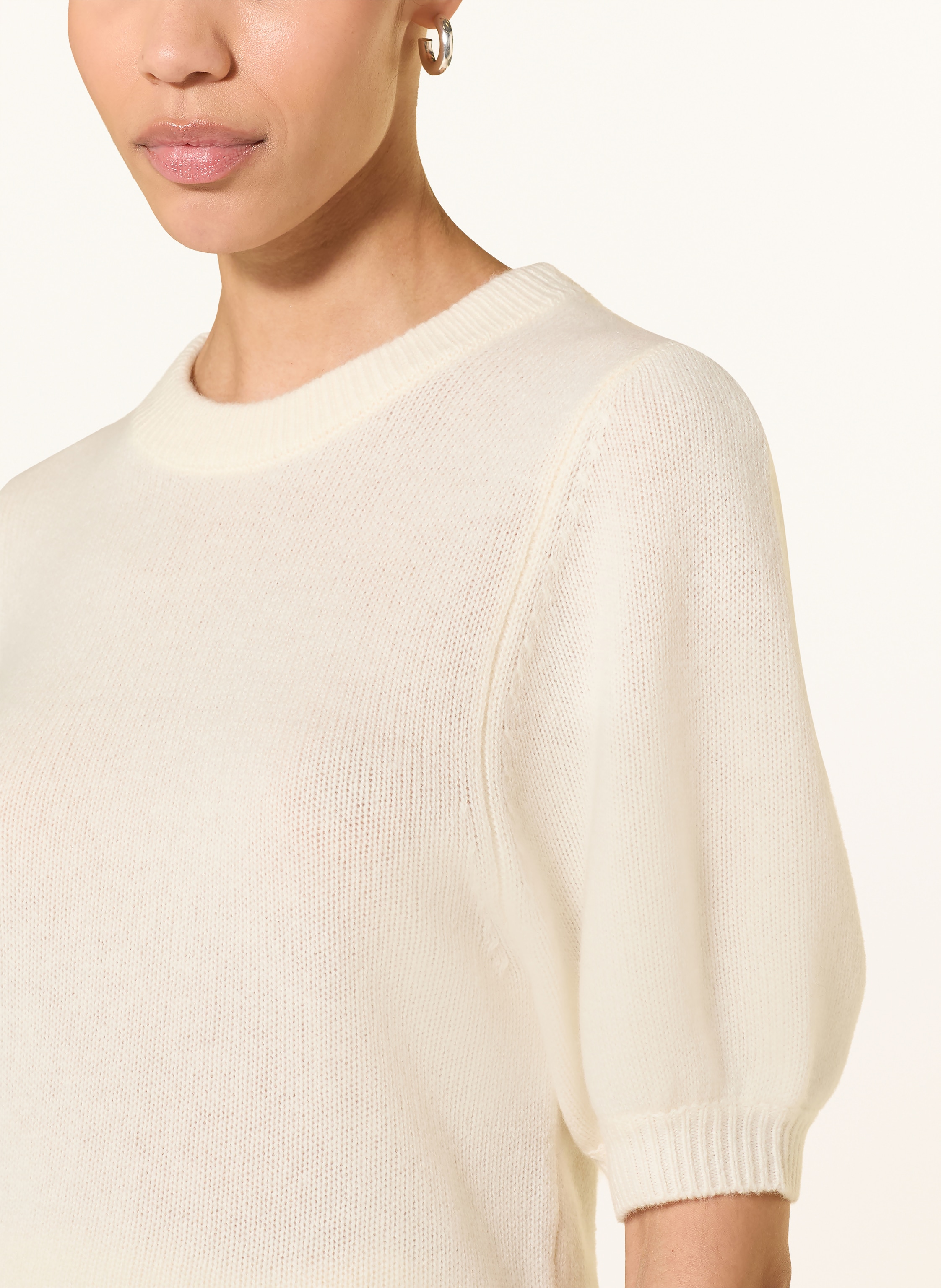 Thumbnail - Ladneri Strickshirt Poupette Aus Cashmere weiss
