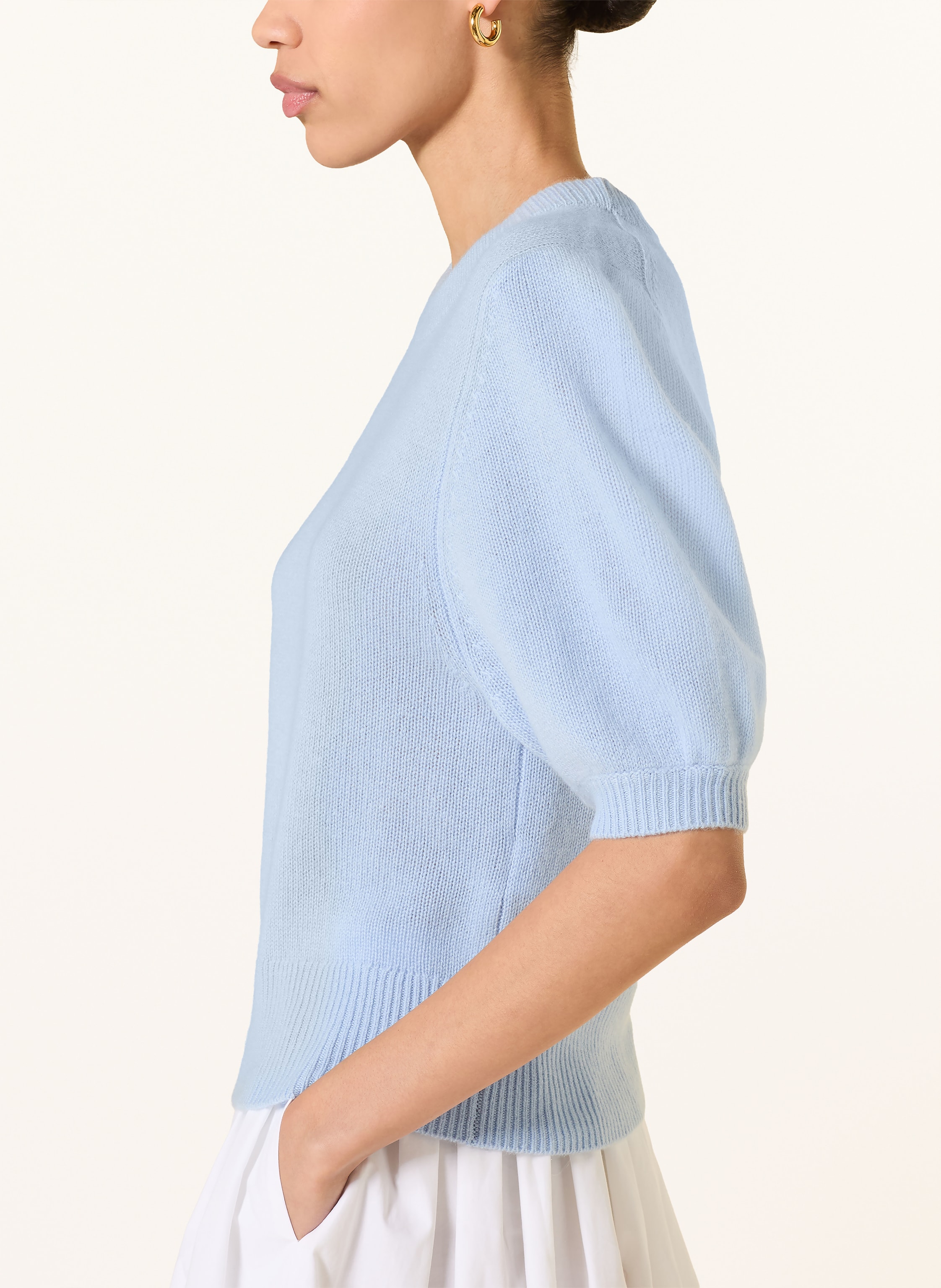 Thumbnail - Ladneri Strickshirt Poupette Aus Cashmere blau