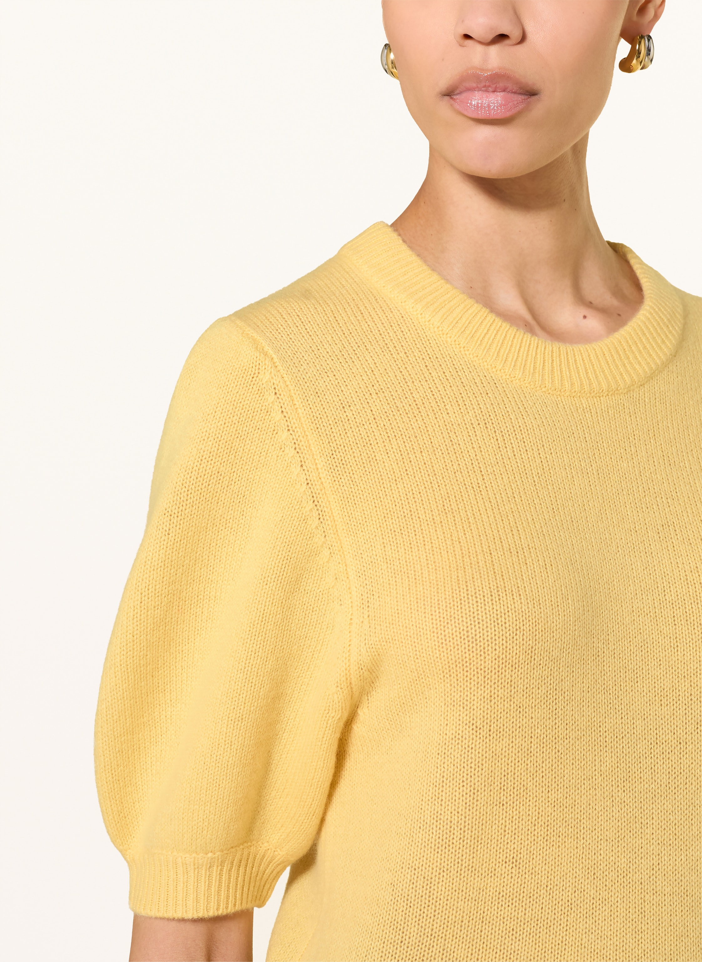 Thumbnail - Ladneri Strickshirt Poupette Aus Cashmere gelb