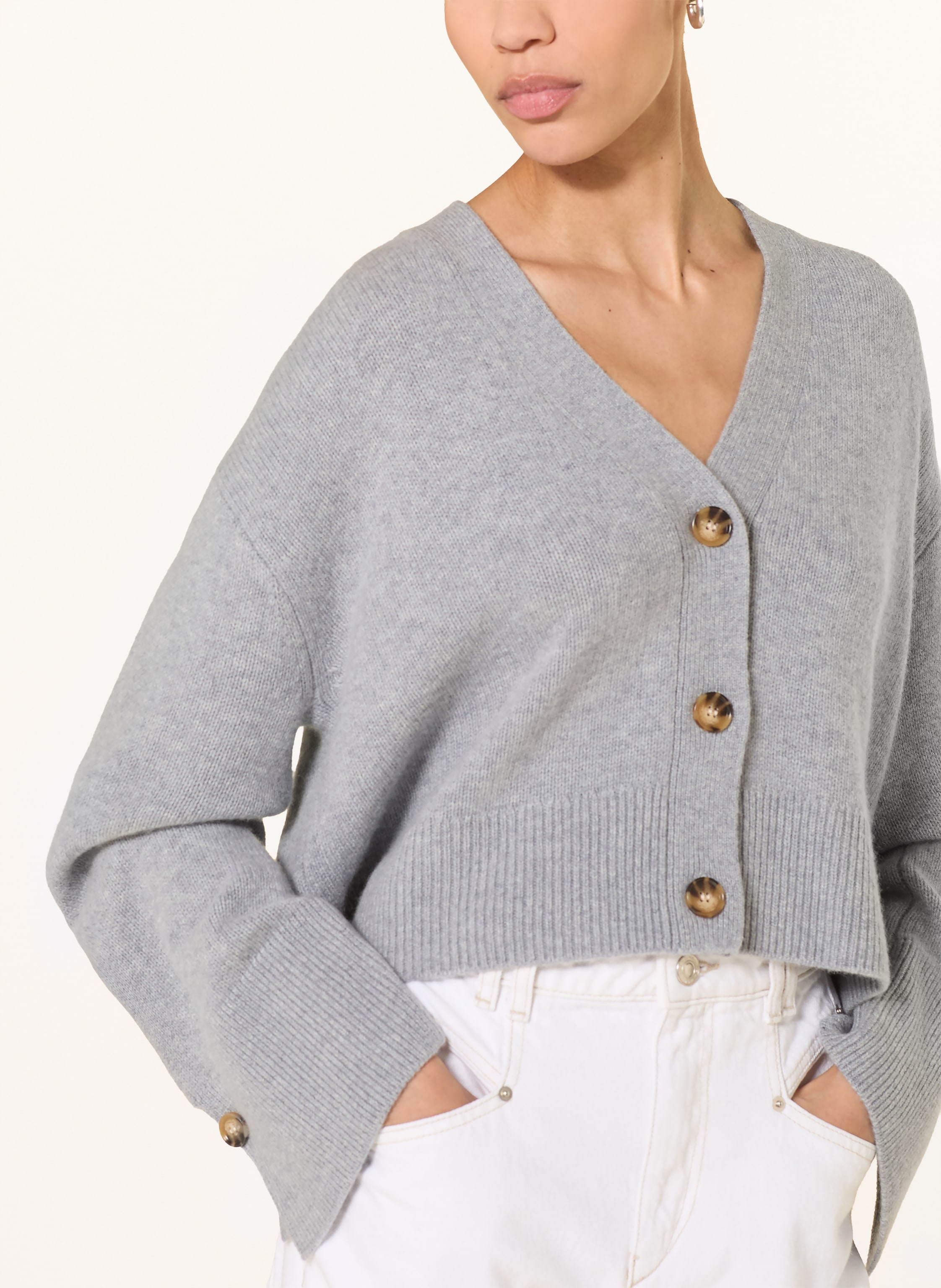 Thumbnail - Ladneri Strickjacke Palais Mit Cashmere grau