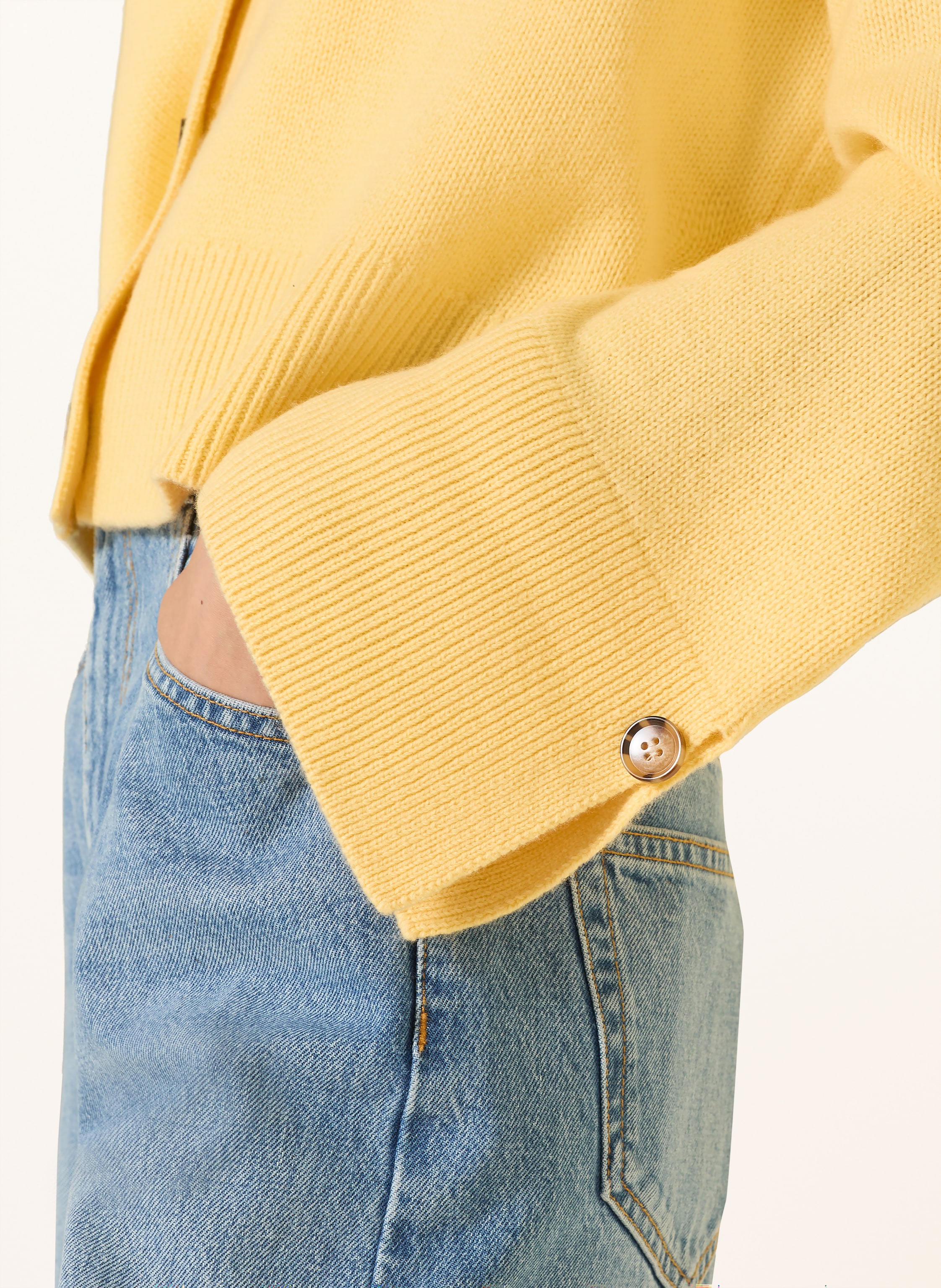 Thumbnail - Ladneri Strickjacke Palais Mit Cashmere gelb