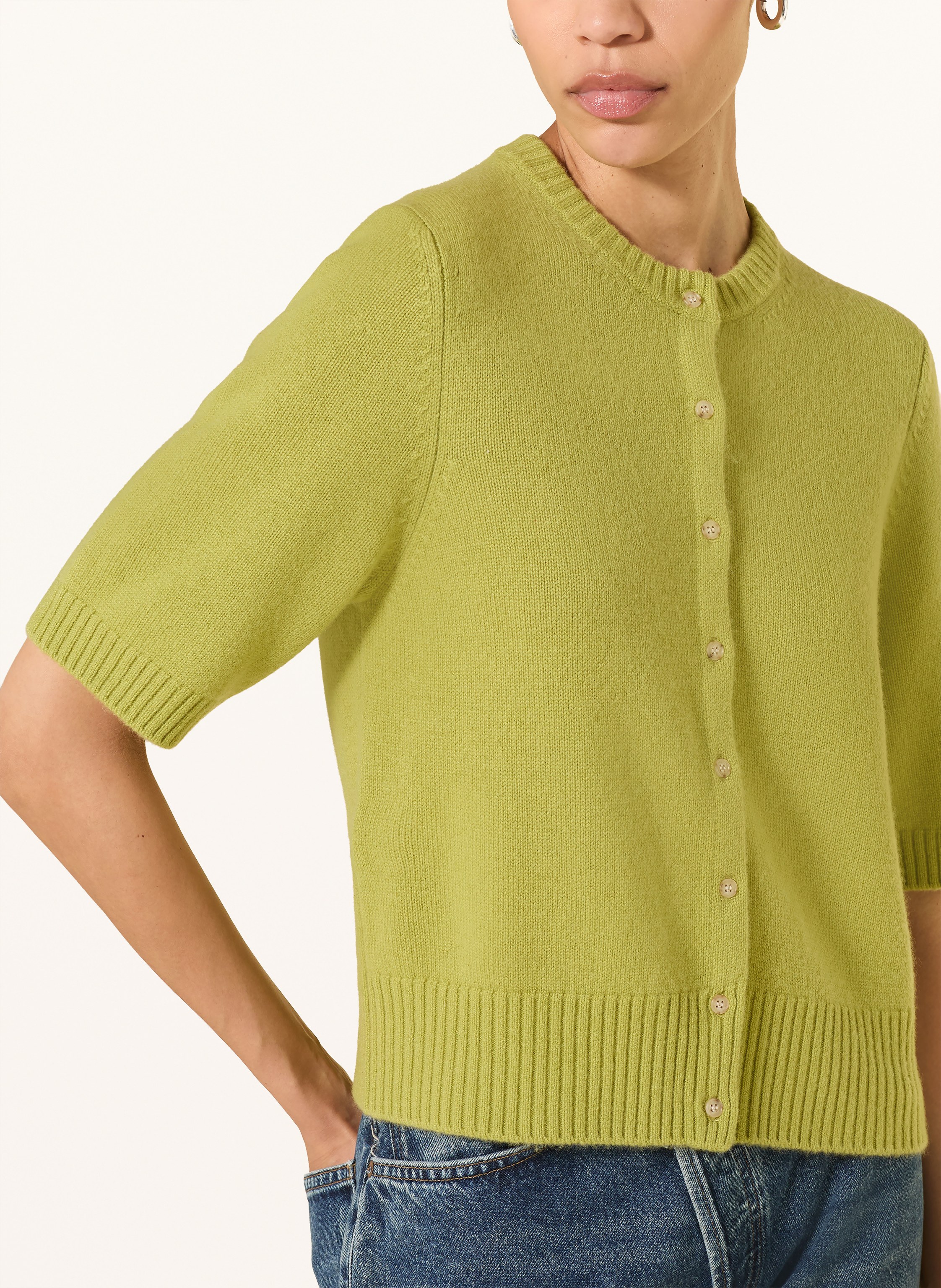 Thumbnail - Ladneri Strickjacke Aus Cashmere gruen