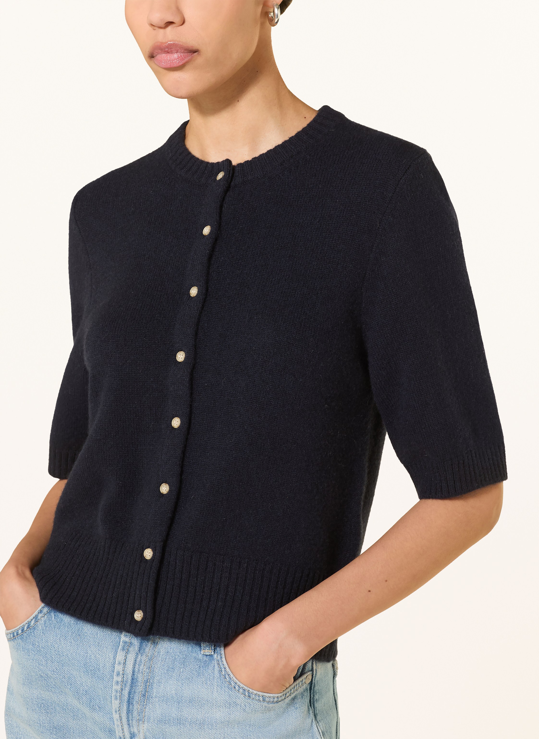 Thumbnail - Ladneri Strickjacke Aus Cashmere blau