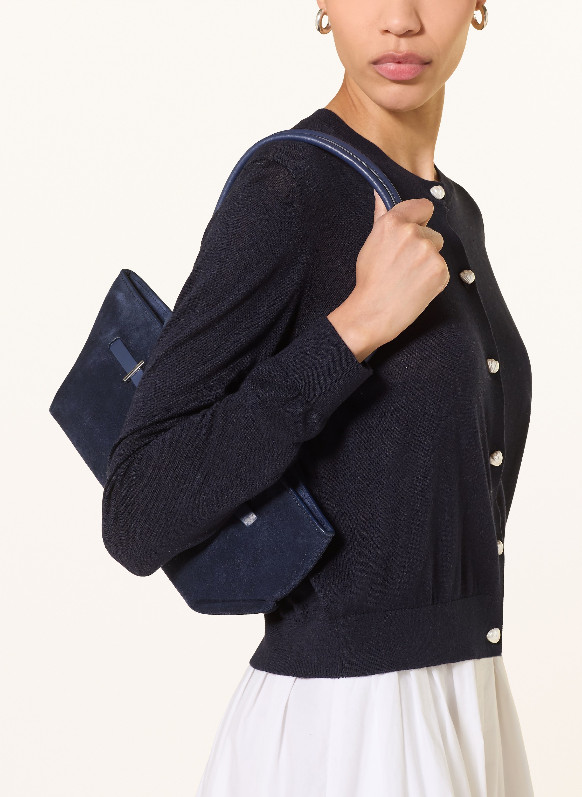 Thumbnail - Ladneri Strickjacke Gigi Aus Seide blau