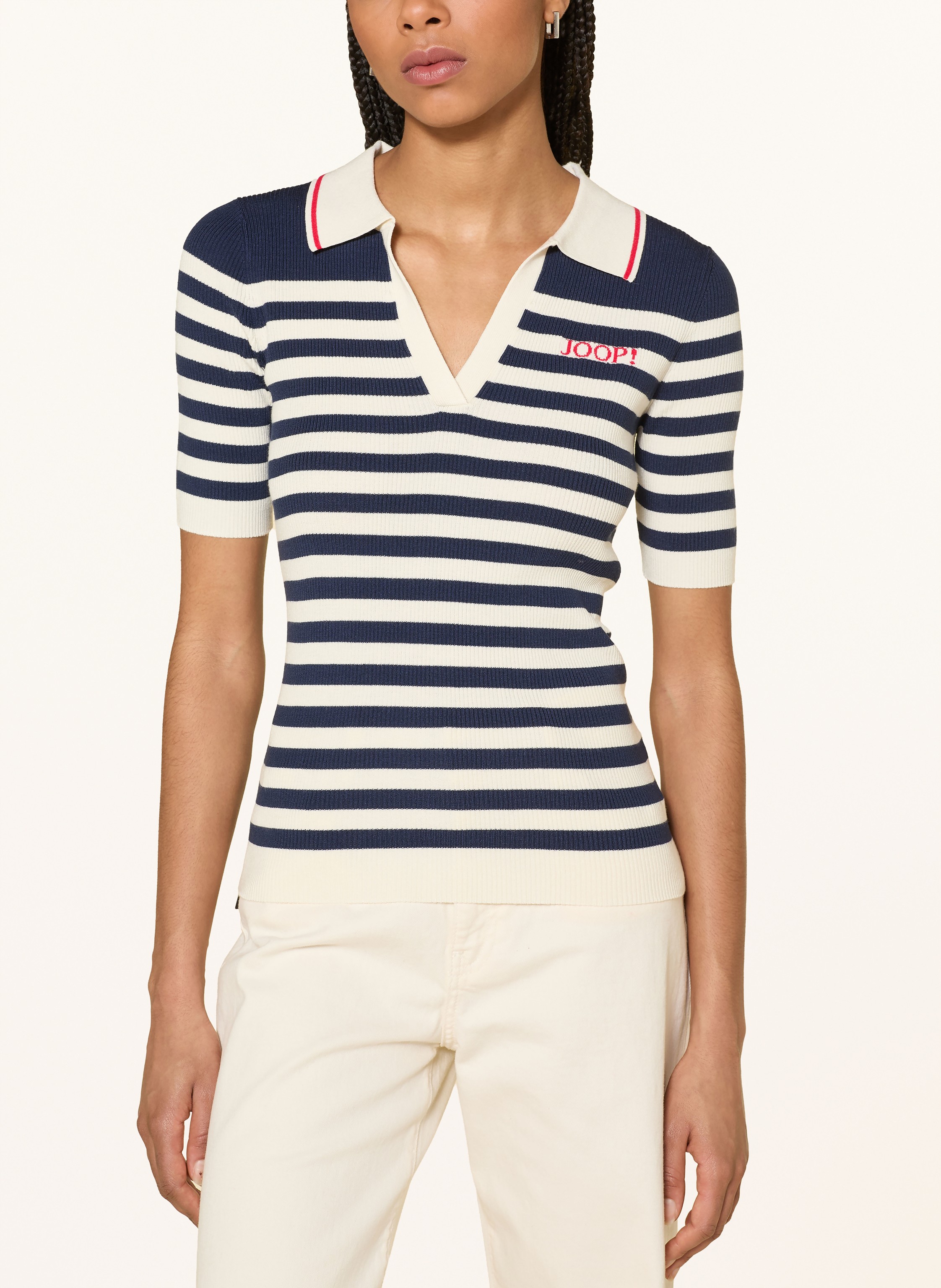 Thumbnail - Joop! Strick-Poloshirt blau