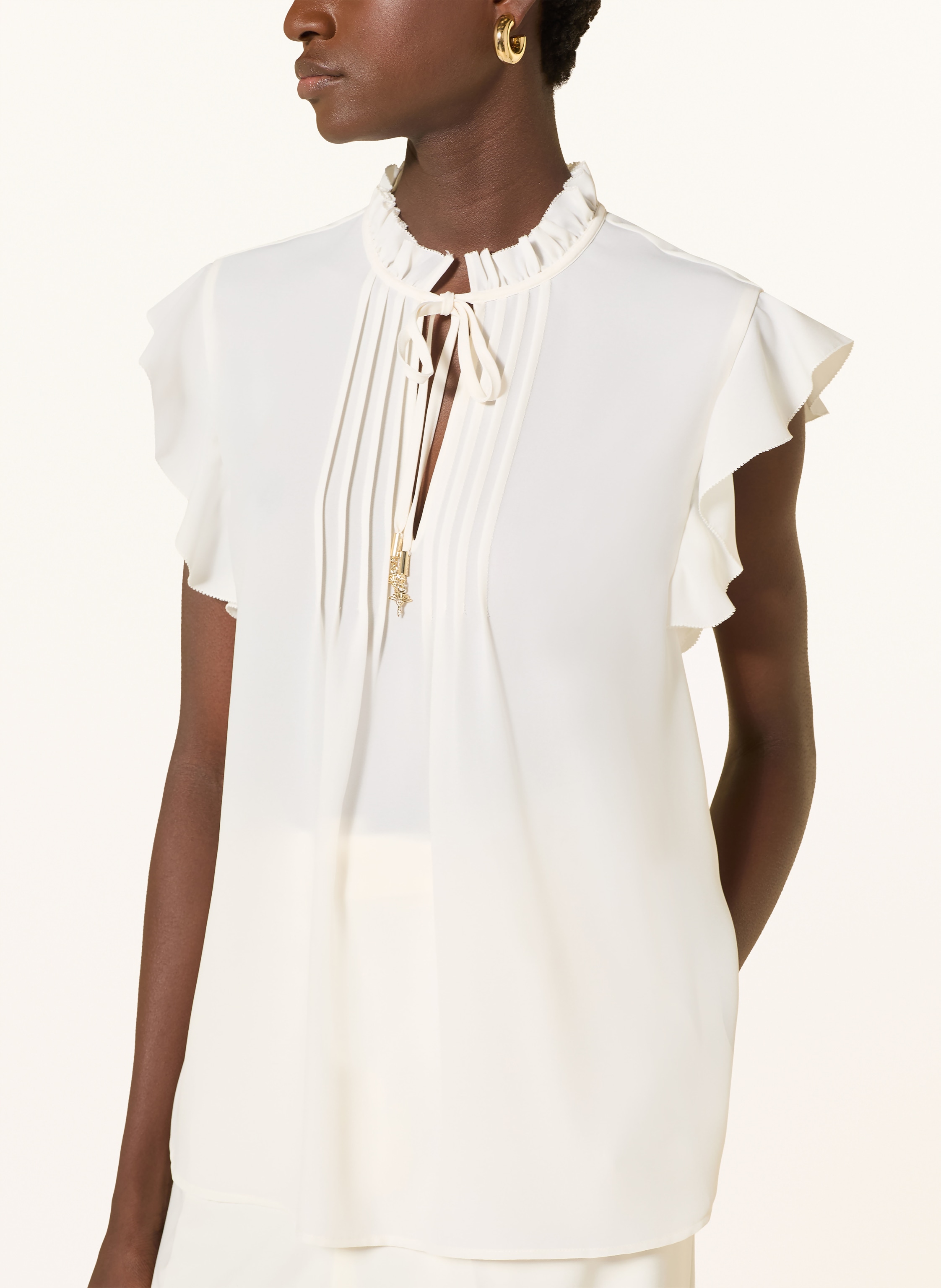 Thumbnail - Joop! Blusenshirt Benita Mit Volants weiss