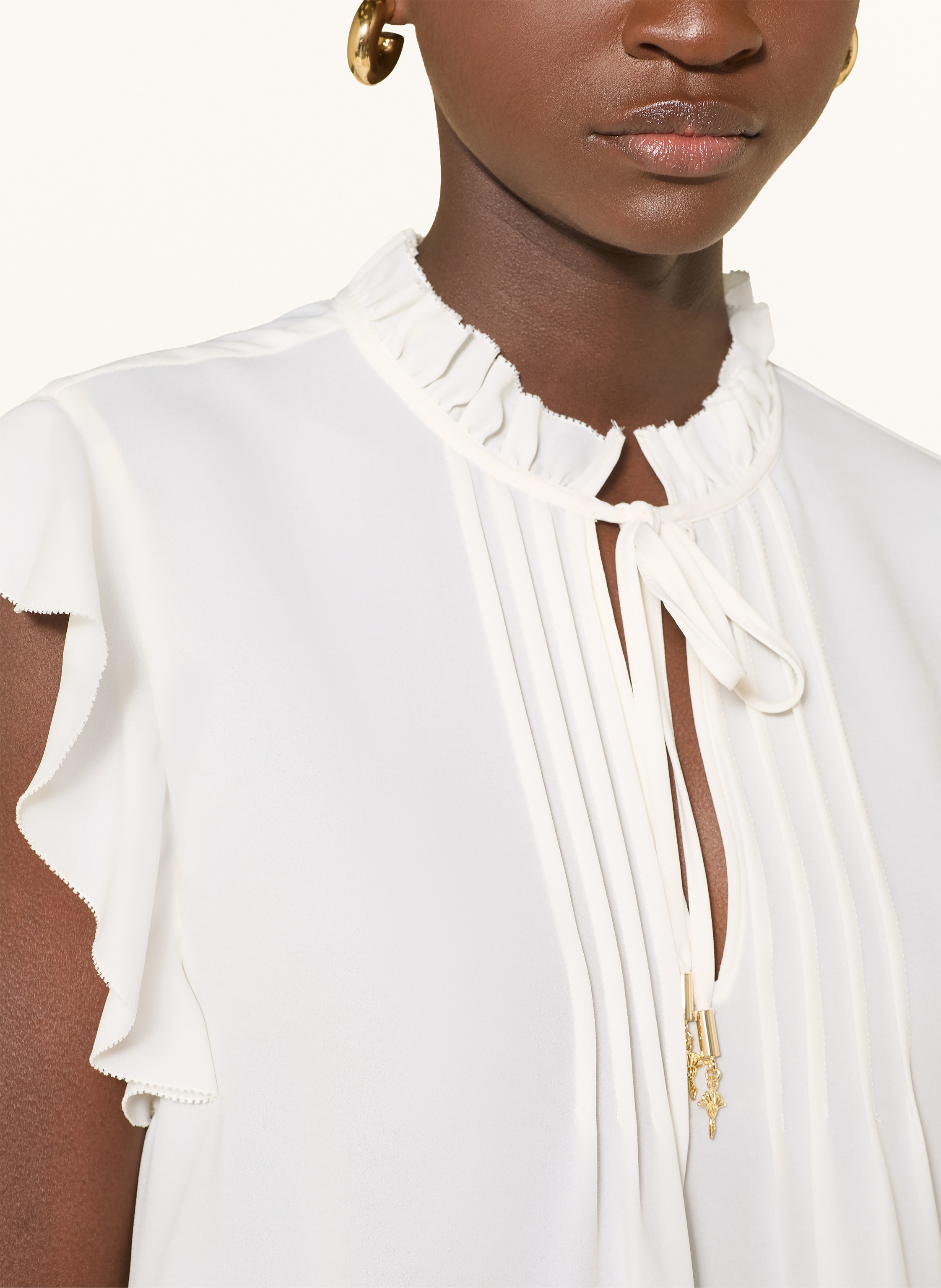 Thumbnail - Joop! Blusenshirt Benita Mit Volants weiss