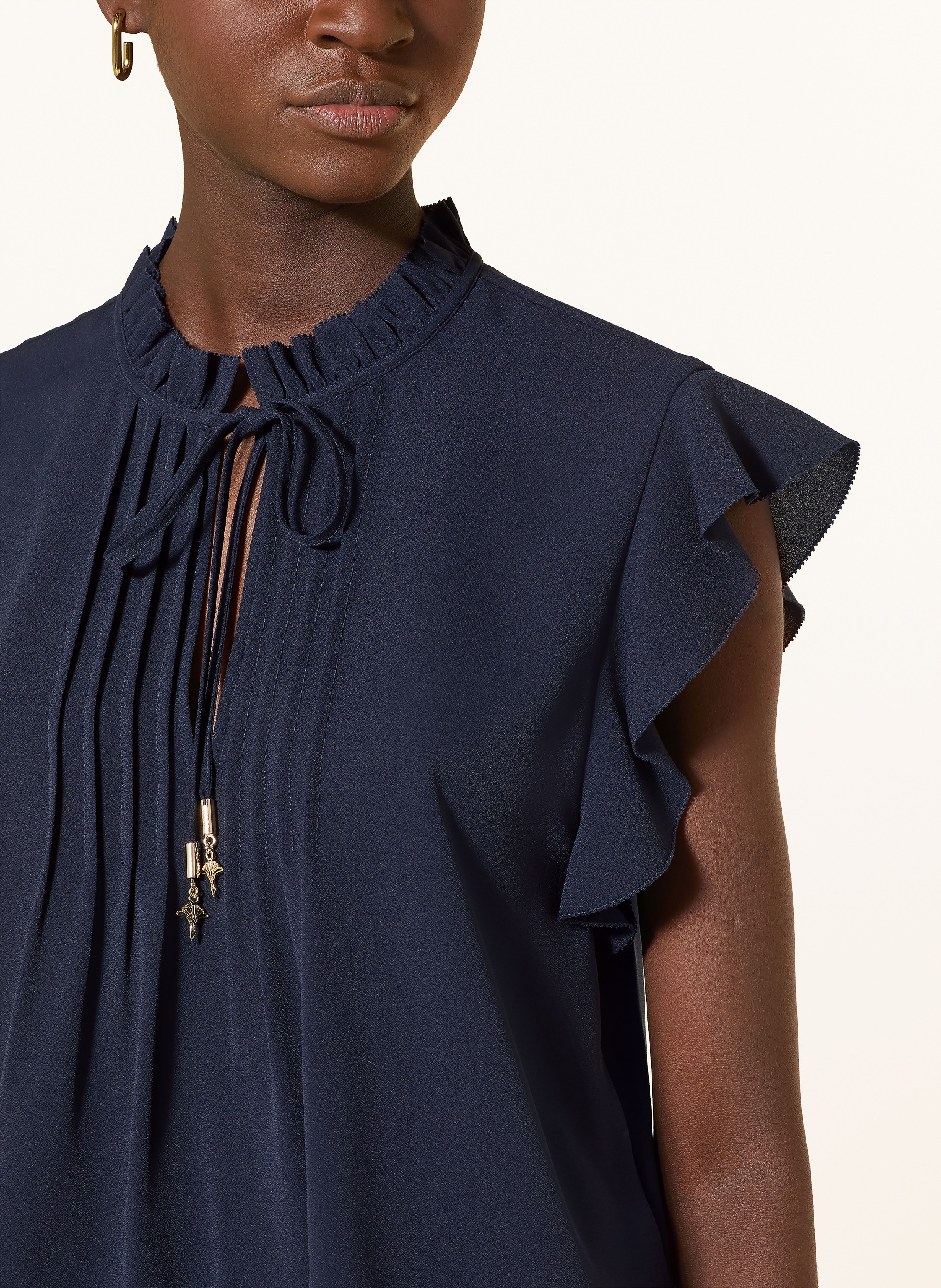 Thumbnail - Joop! Blusenshirt Benita Mit Volants blau