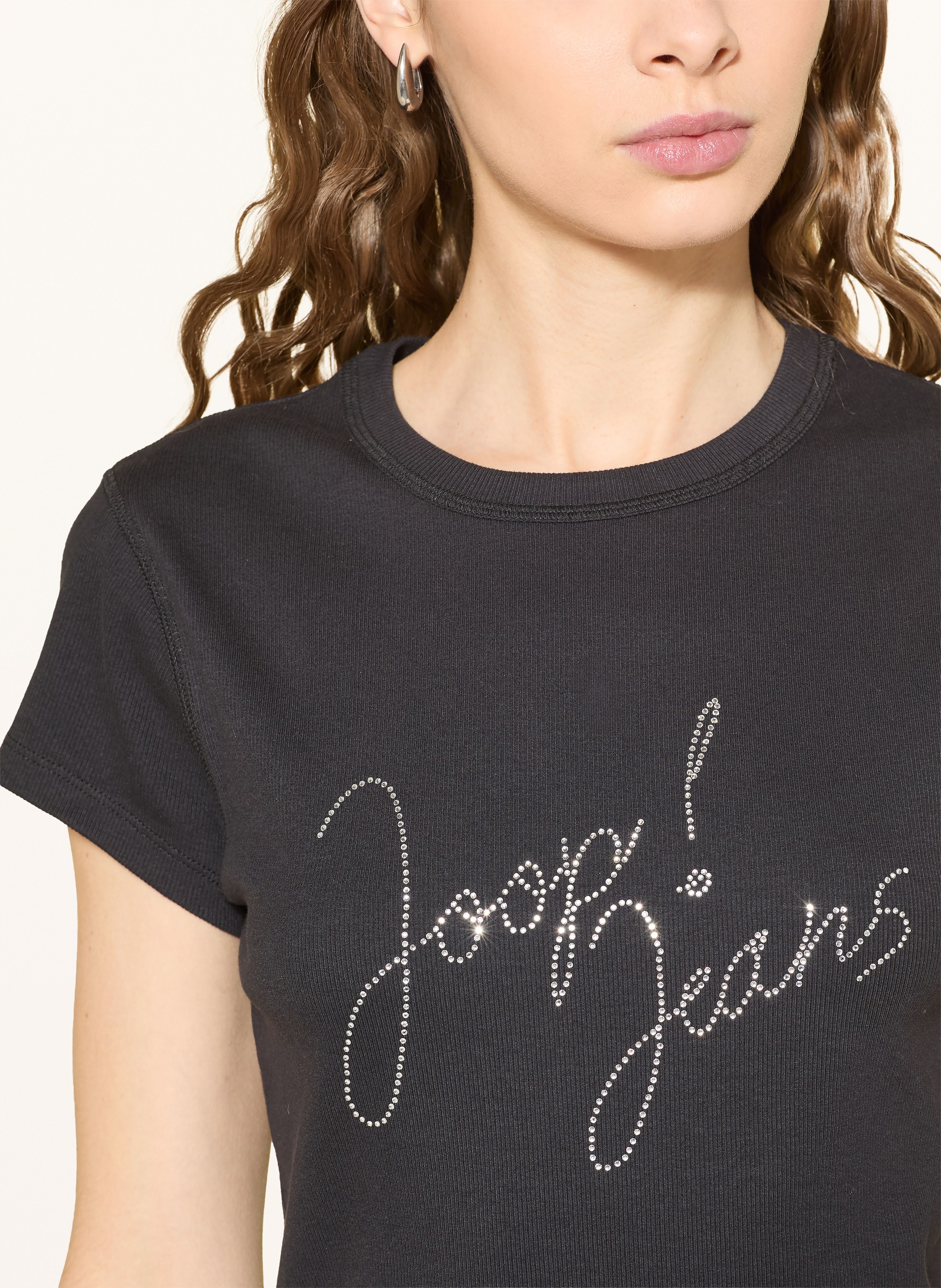 Thumbnail - Joop! Jeans T-Shirt Tineta Mit Schmucksteinen schwarz