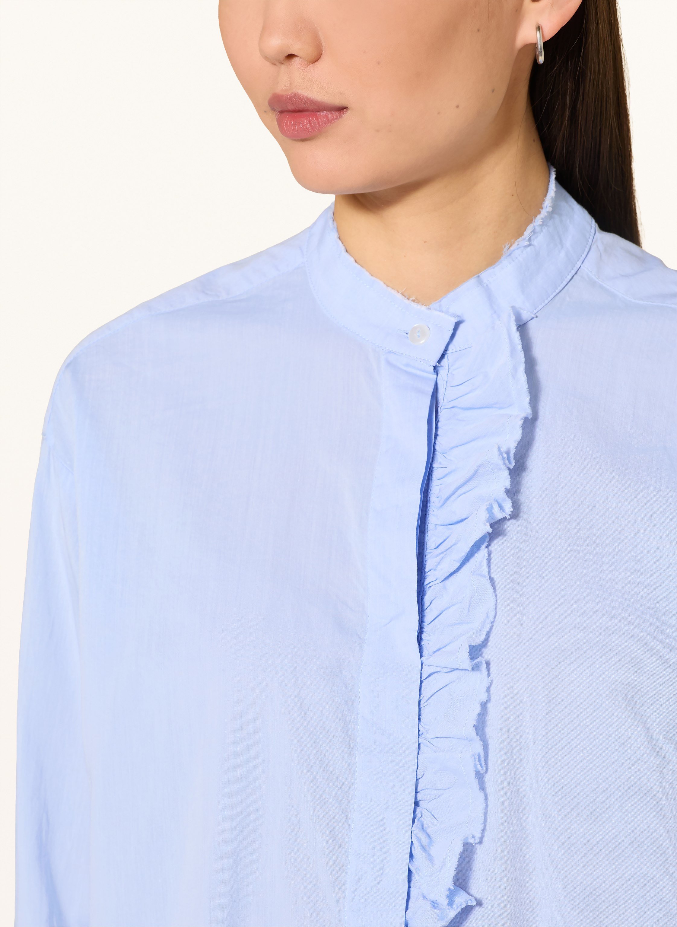 Thumbnail - Rossana Diva Bluse Mit Rüschen blau