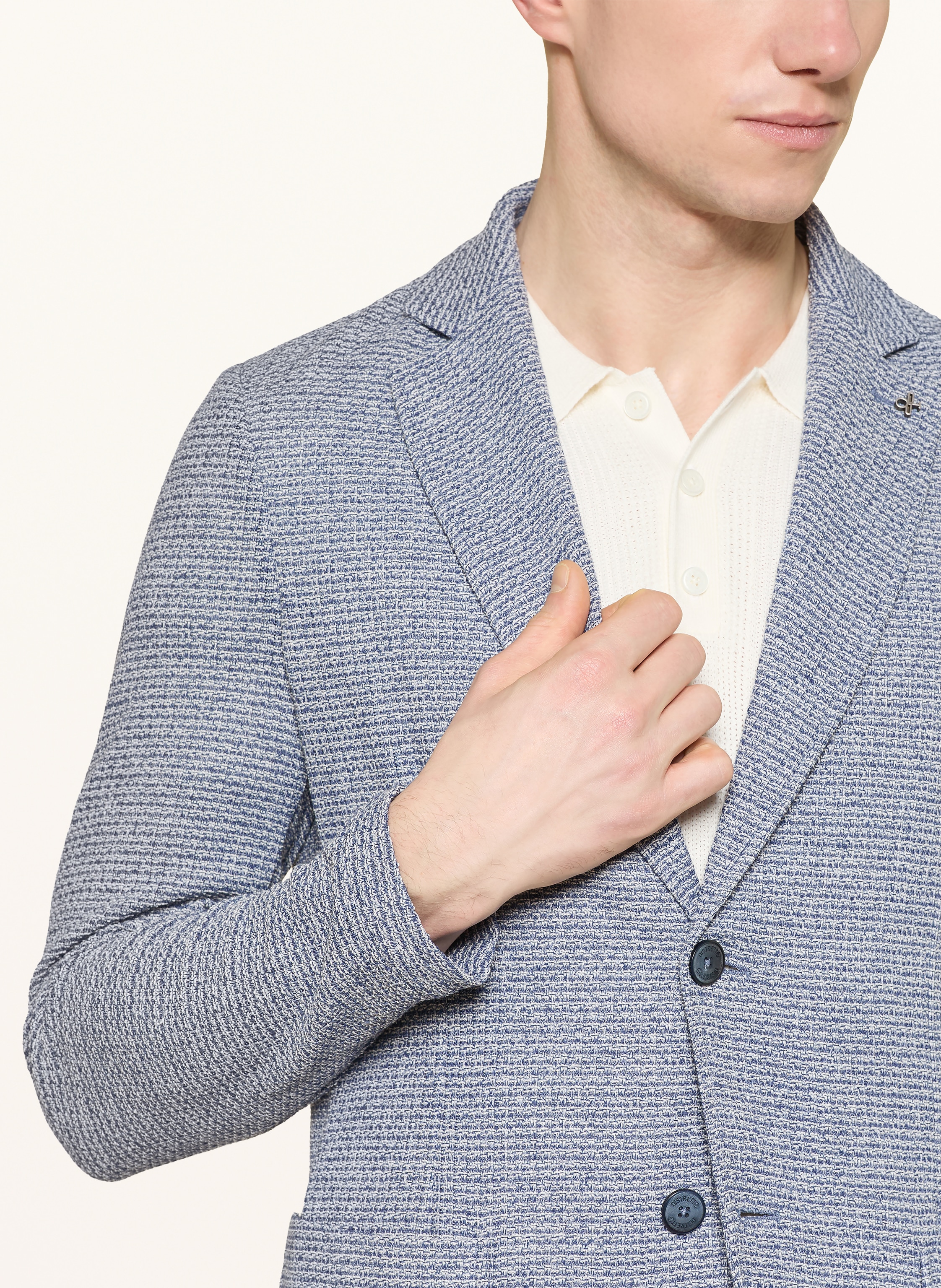 Thumbnail - Distretto 12 Tweed-Sakko Extra Slim Fit blau