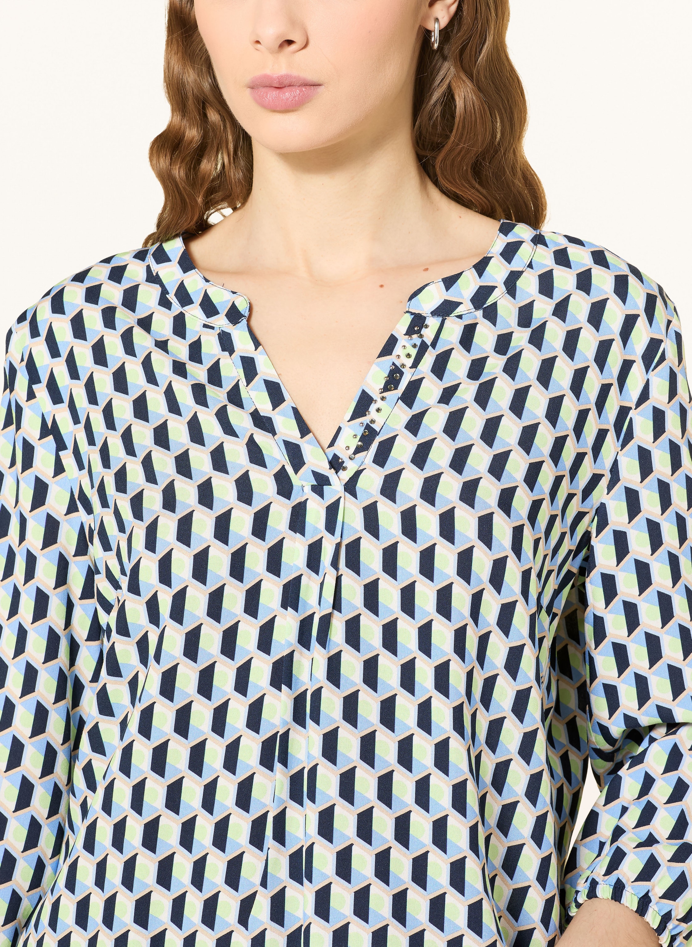 Thumbnail - Betty Barclay Blusenshirt Mit 3/4-Arm Und Schmucksteinen blau