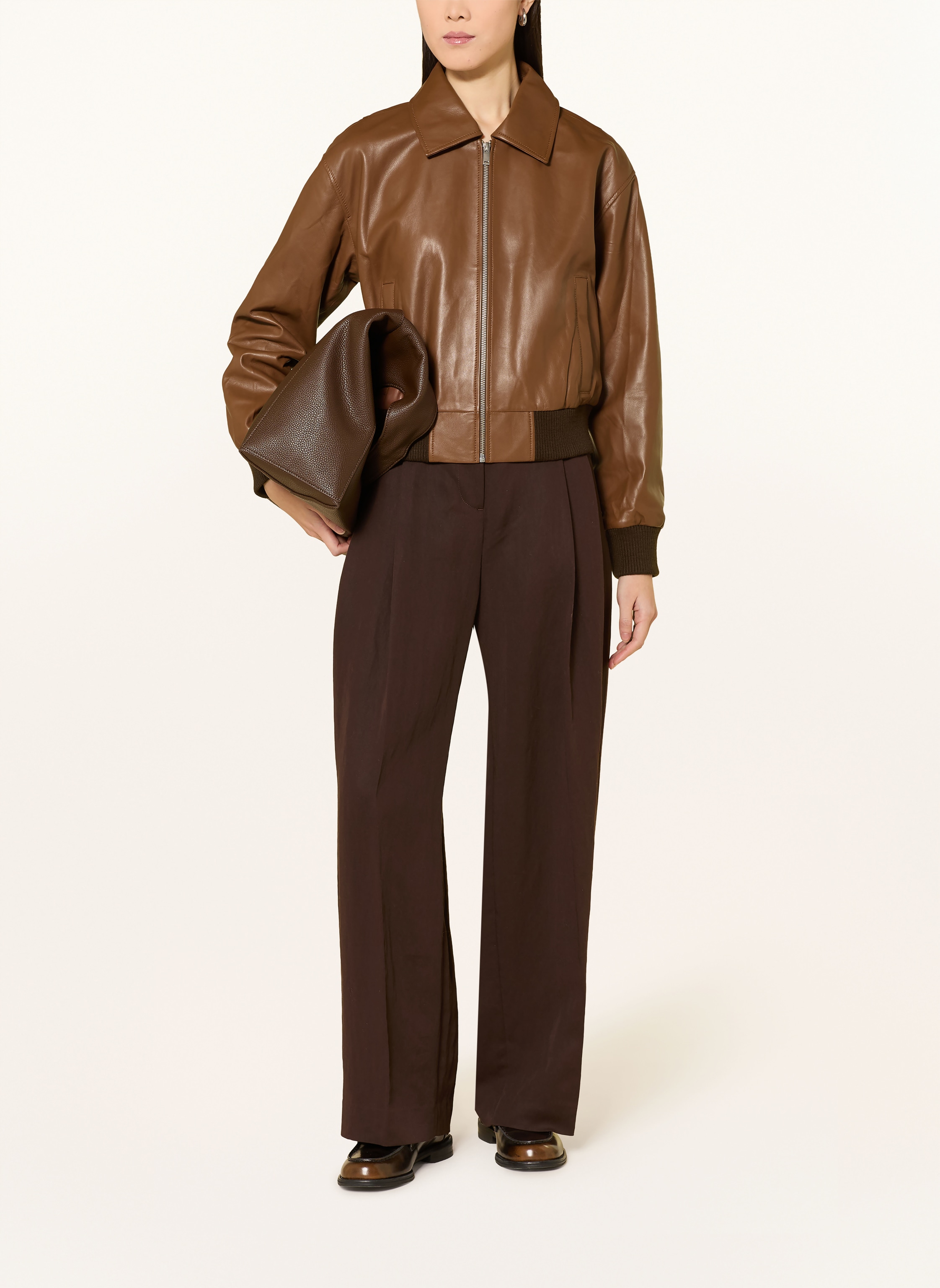 Darling Harbour Lederblouson braun – Bild 2