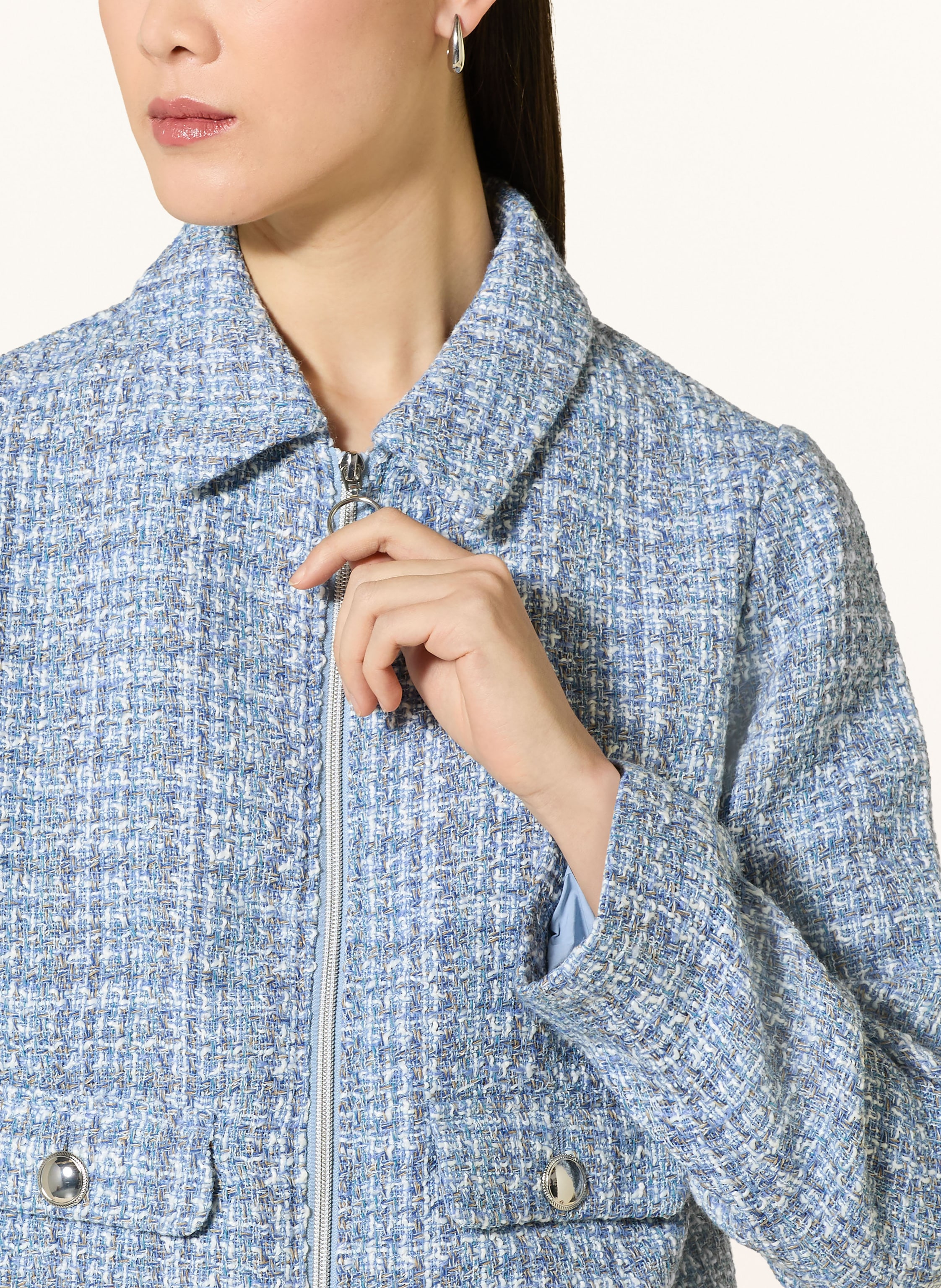 Thumbnail - Betty Barclay Kastenjacke Aus Tweed blau
