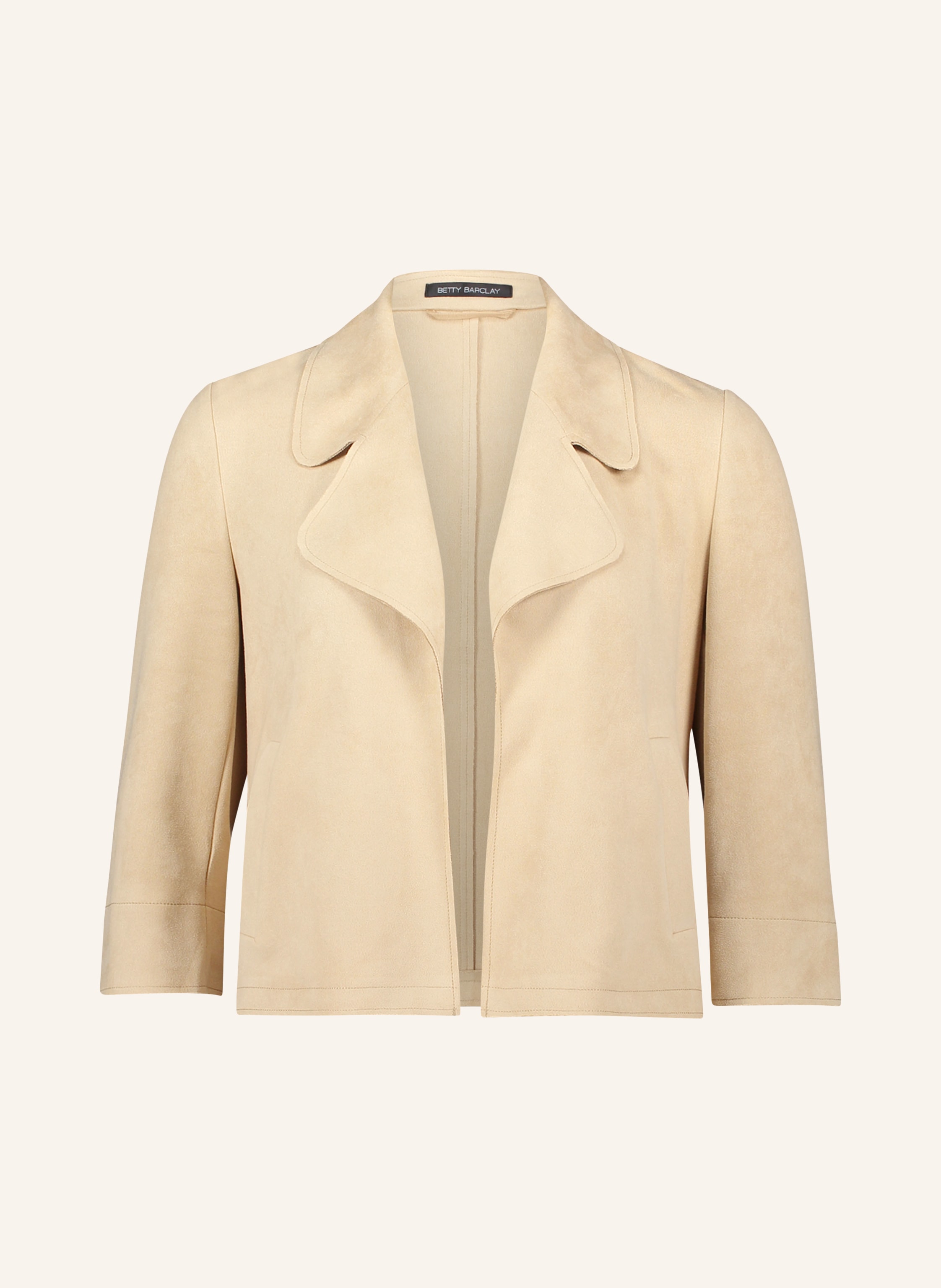 Betty Barclay Jacke In Lederoptik Mit 3/4-Arm beige