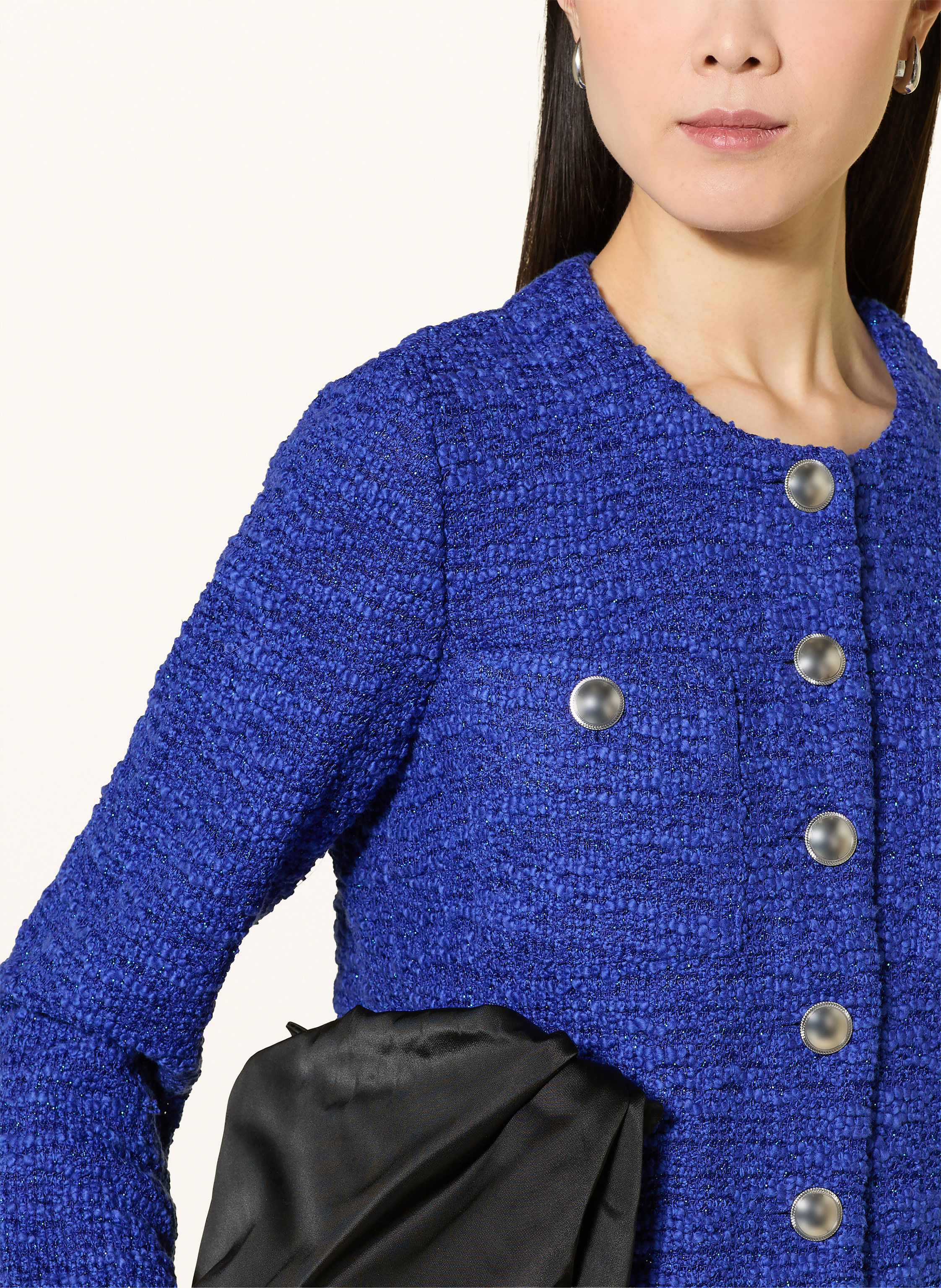 Thumbnail - Betty Barclay Kastenjacke Aus Bouclé Mit Glitzergarn blau