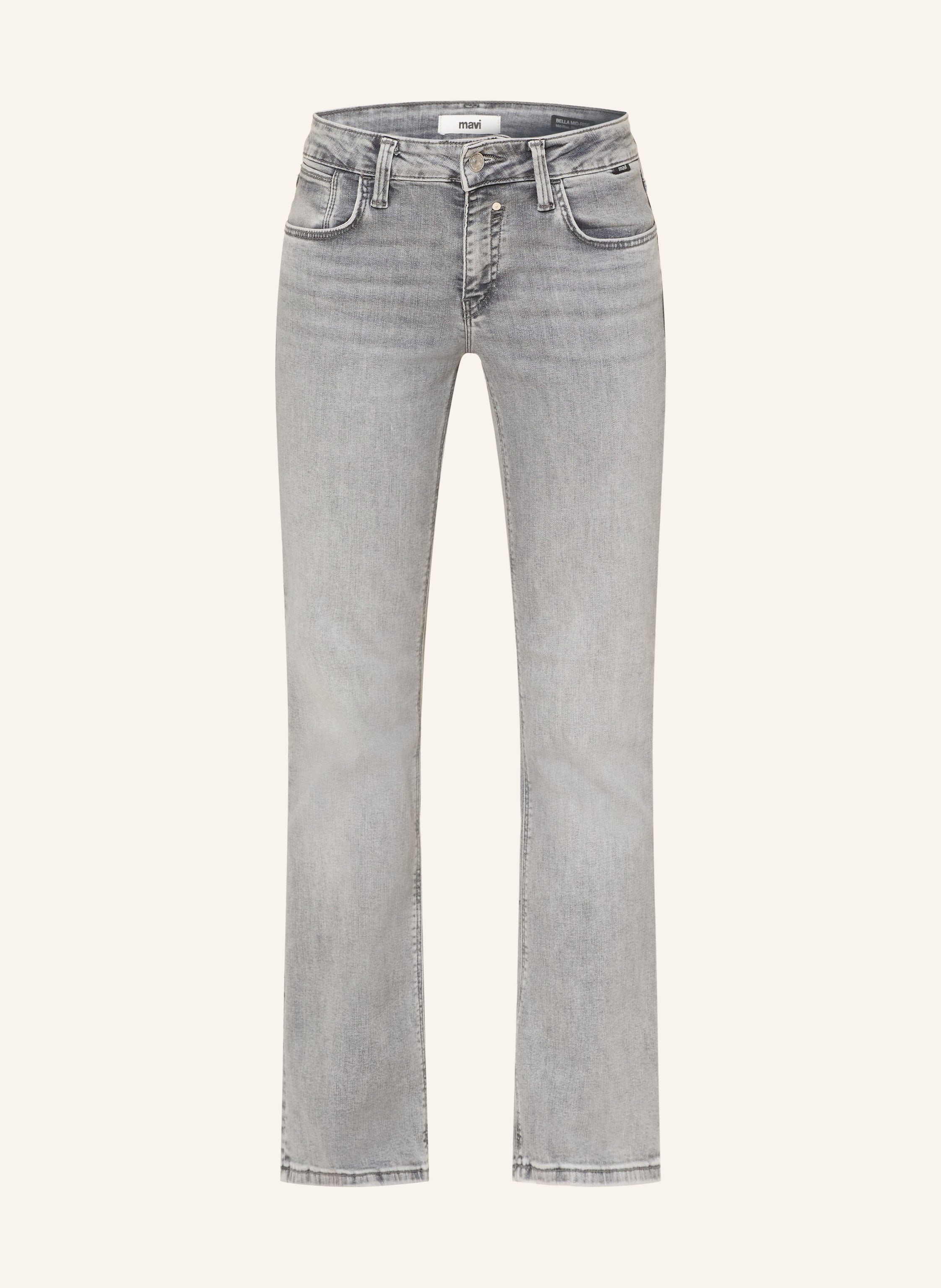 Mavi Bootcut Jeans Bella grau