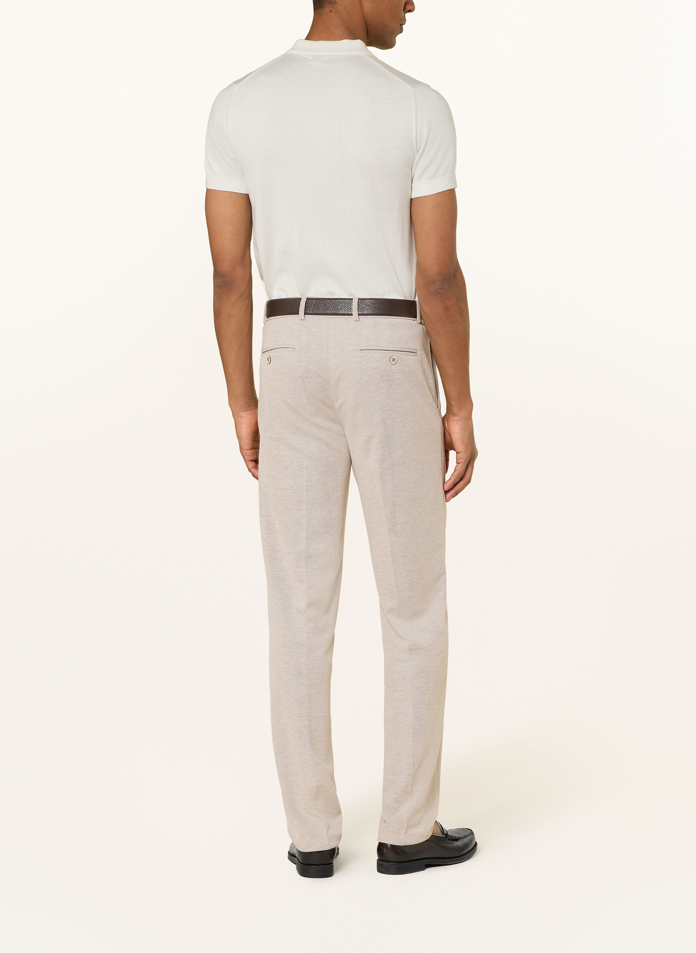 Thumbnail - Paul Anzughose Regular Fit Aus Jersey beige