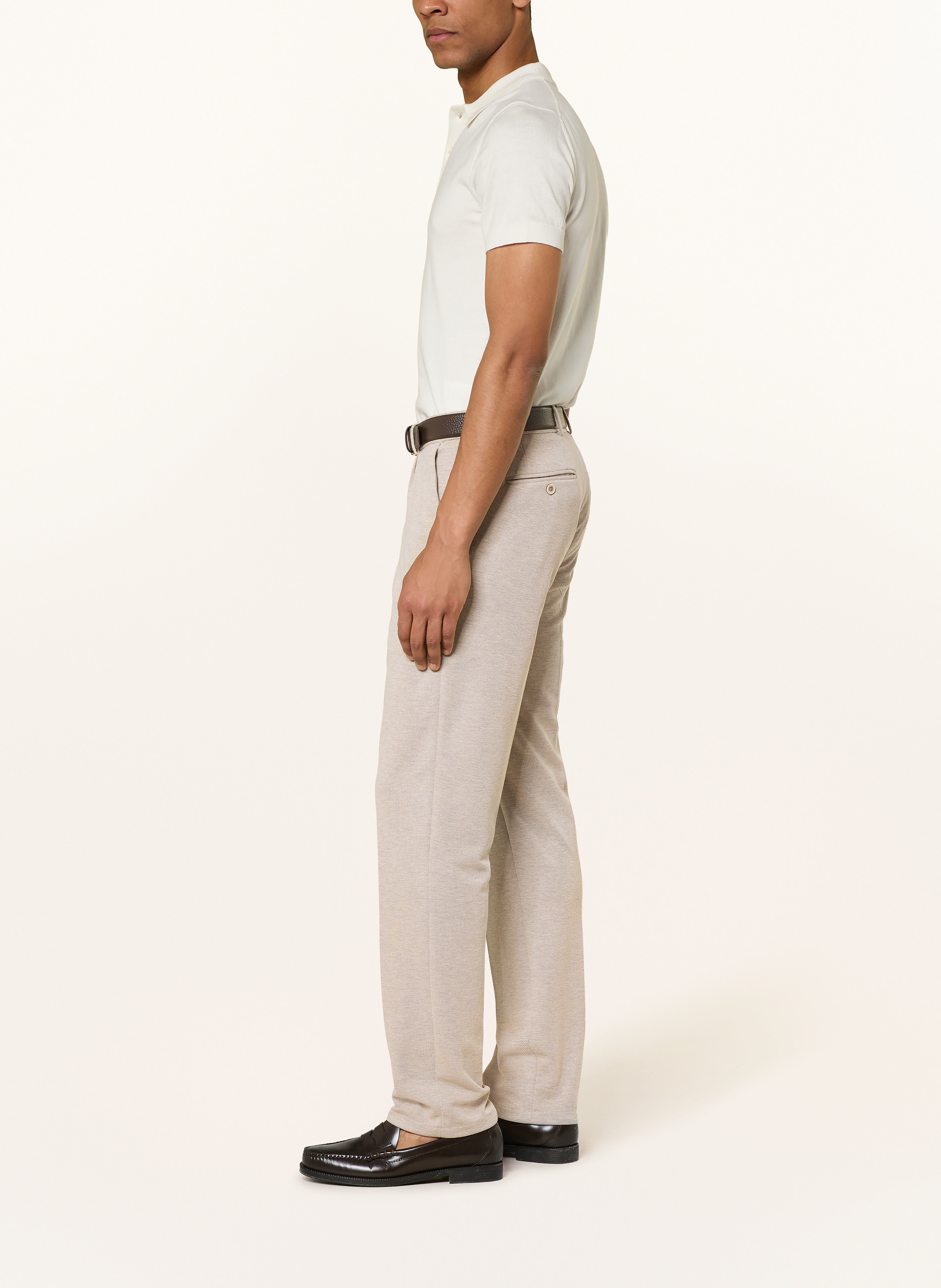 Thumbnail - Paul Anzughose Regular Fit Aus Jersey beige