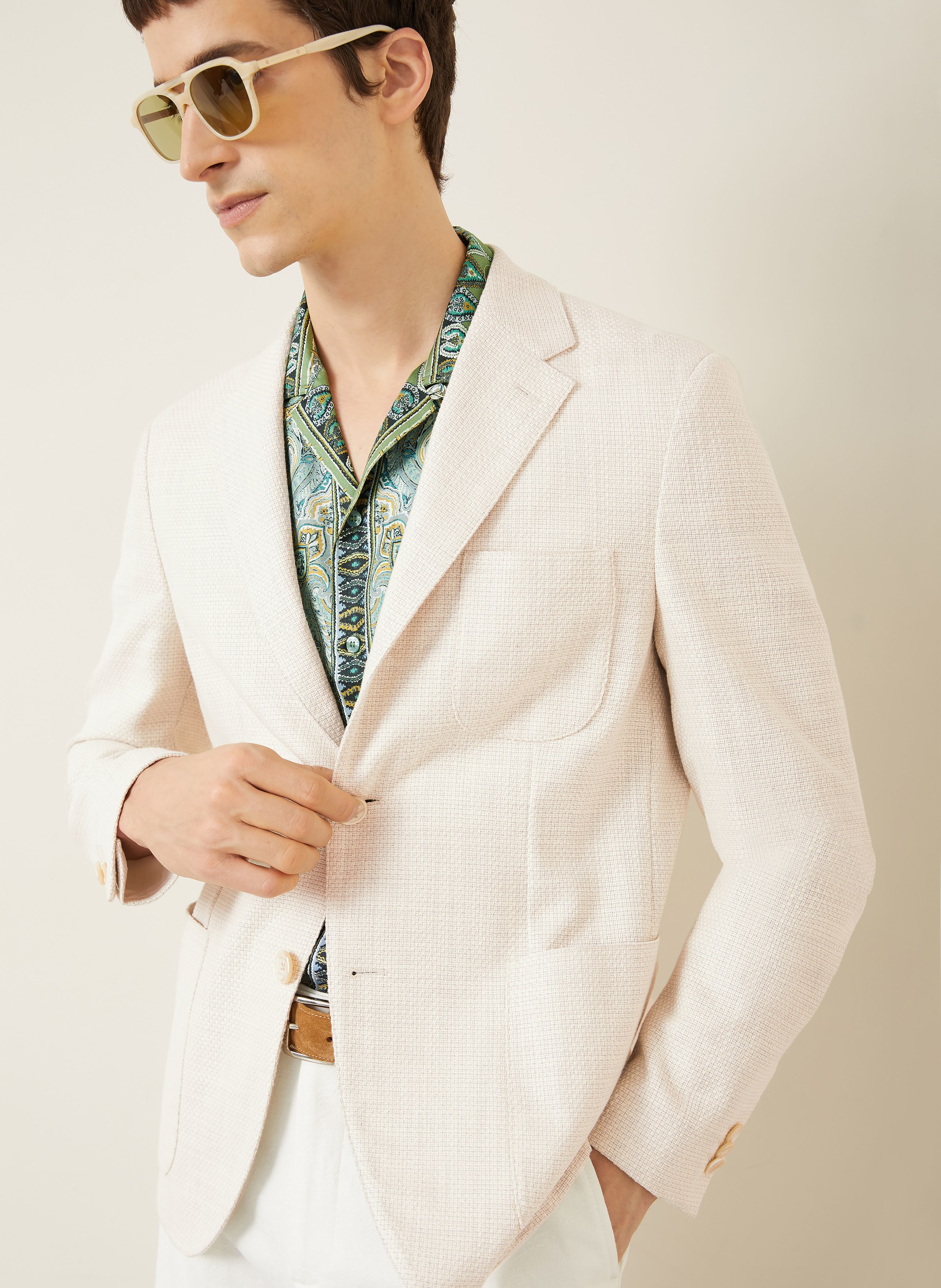 Thumbnail - Etro Anzugsakko Slim Fit beige