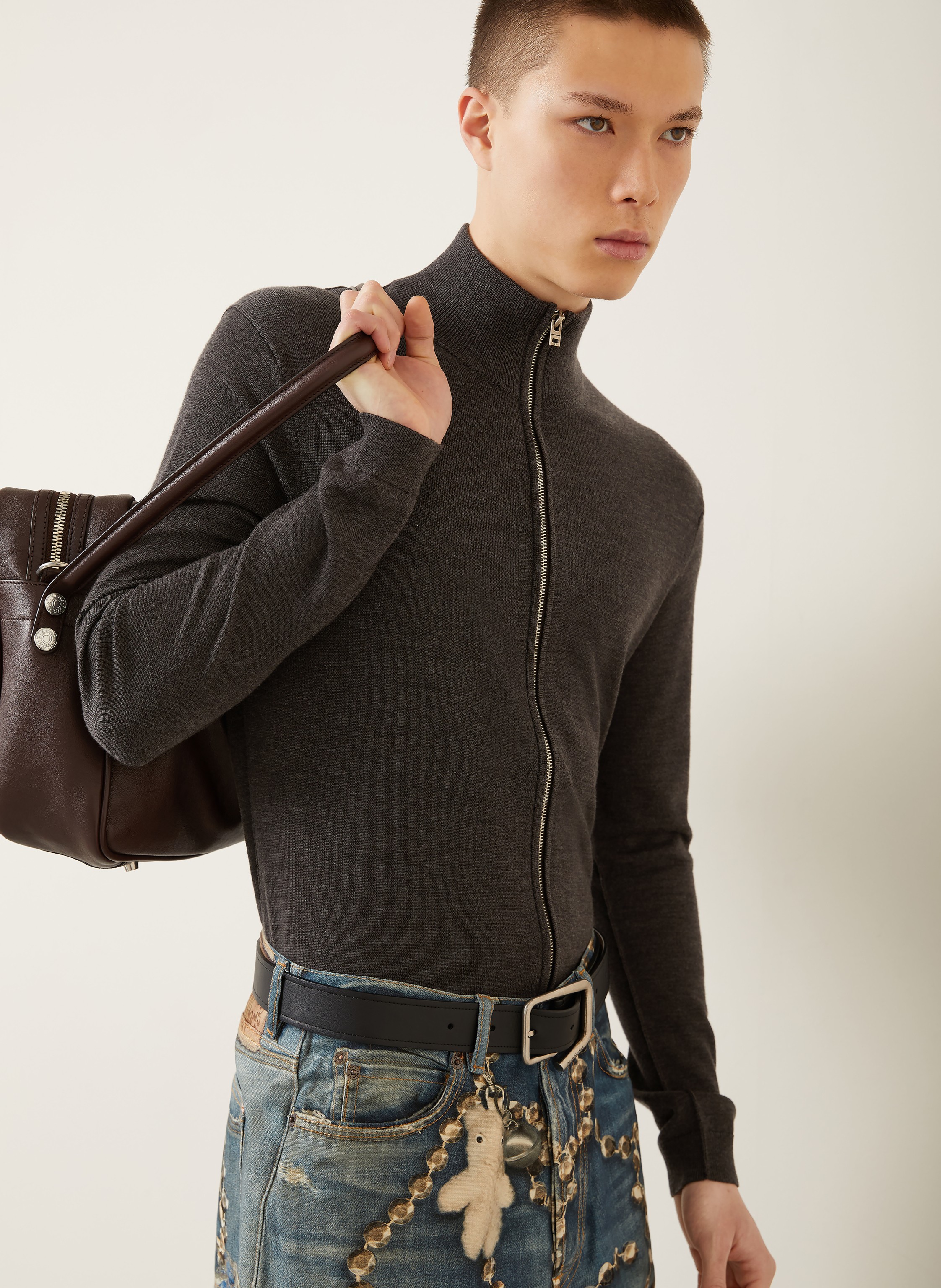 Thumbnail - Acne Studios Strickjacke grau