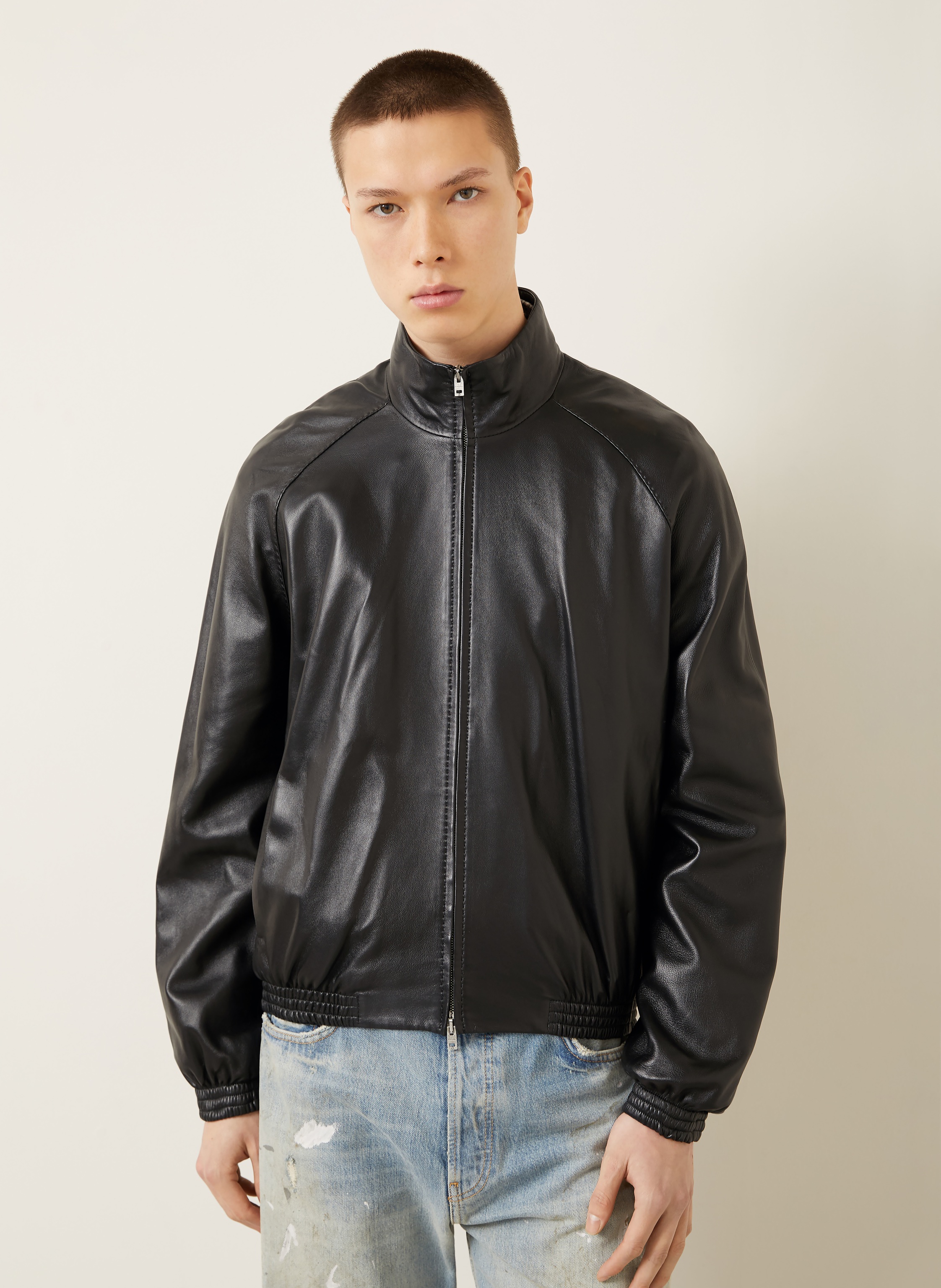 Thumbnail - Acne Studios Lederblouson schwarz
