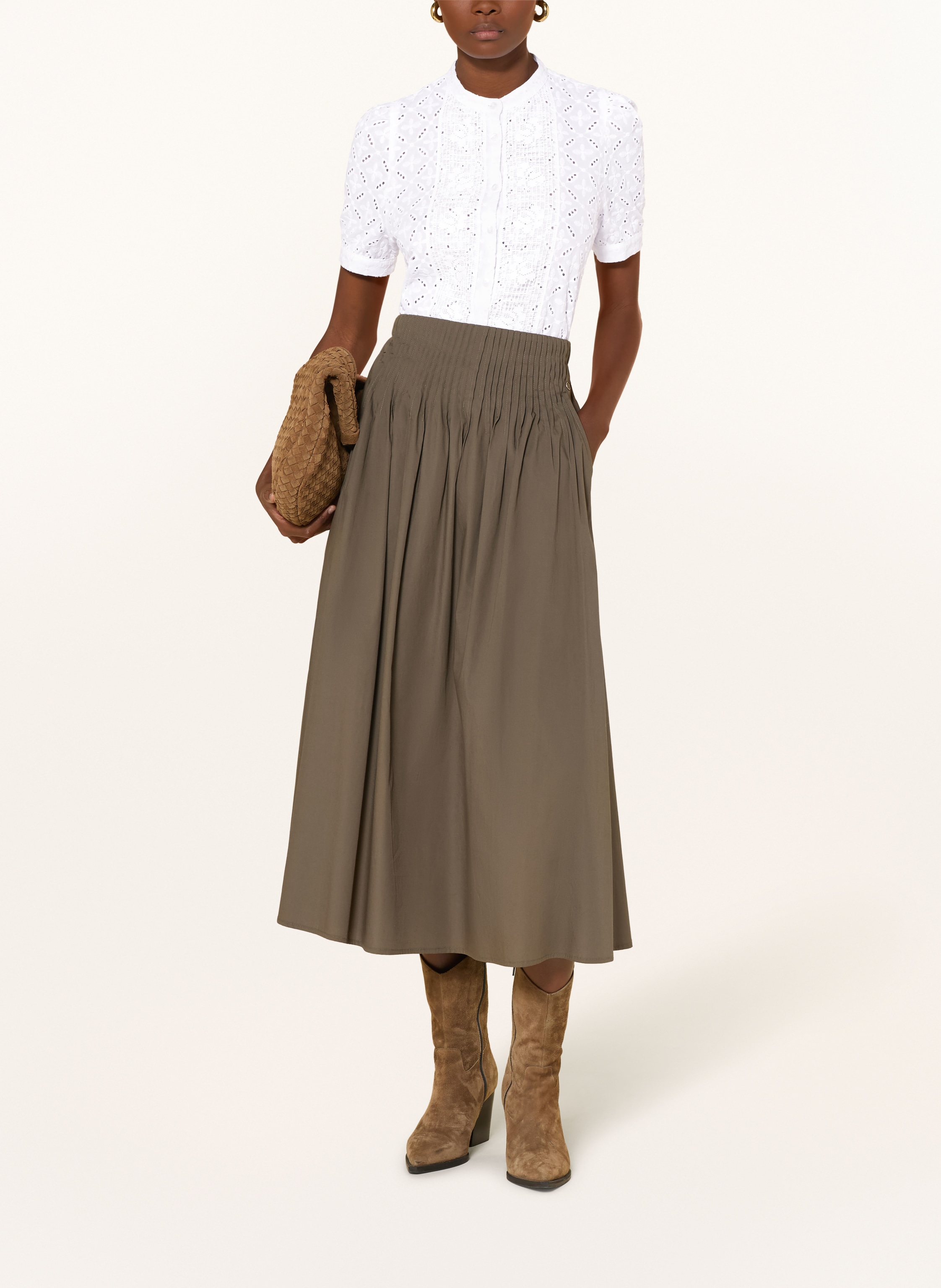 Thumbnail - Berwin & Wolff Trachtenbluse Aus Lochspitze weiss