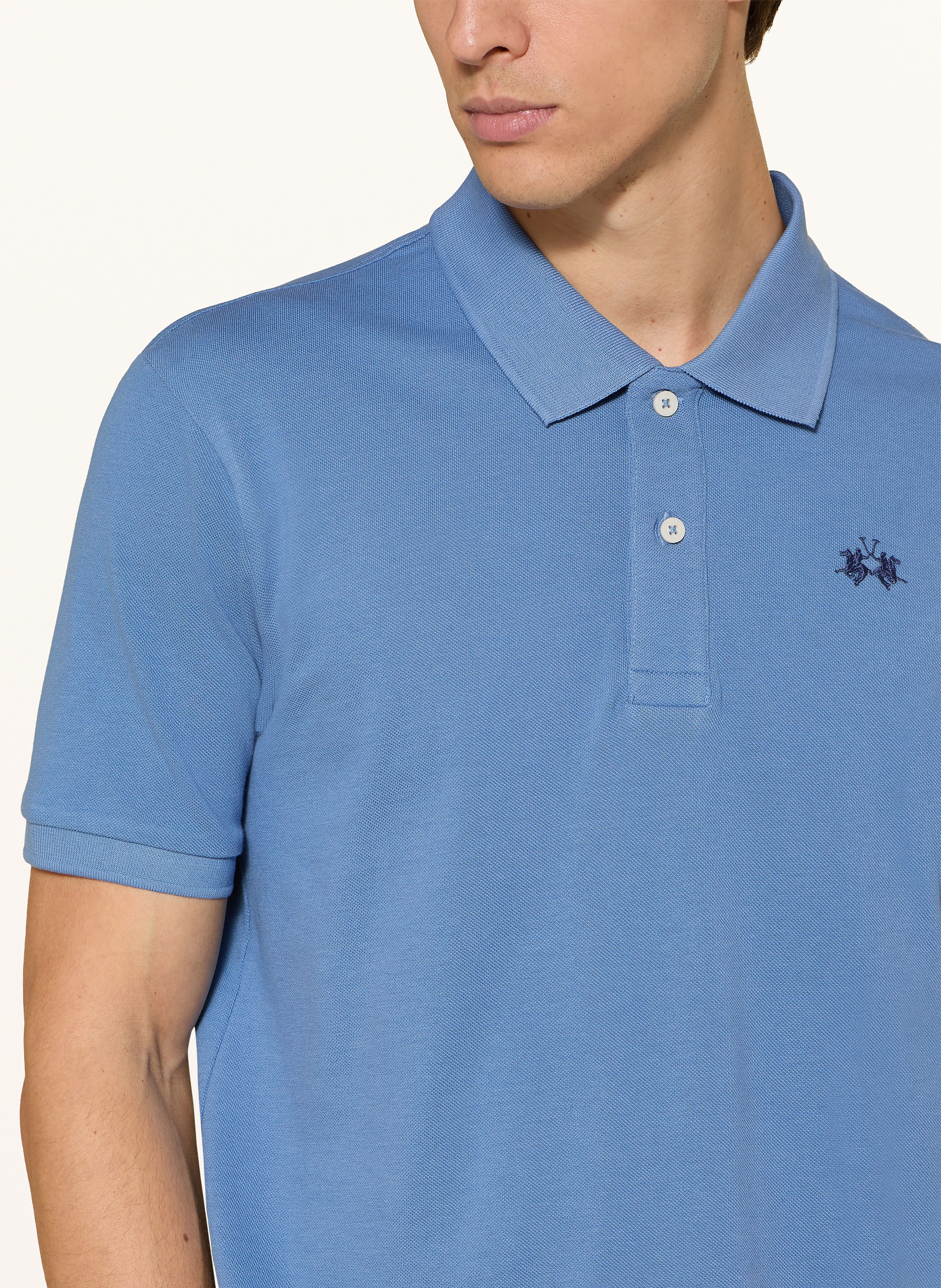 Thumbnail - La Martina Piqué-Poloshirt Regular Fit blau