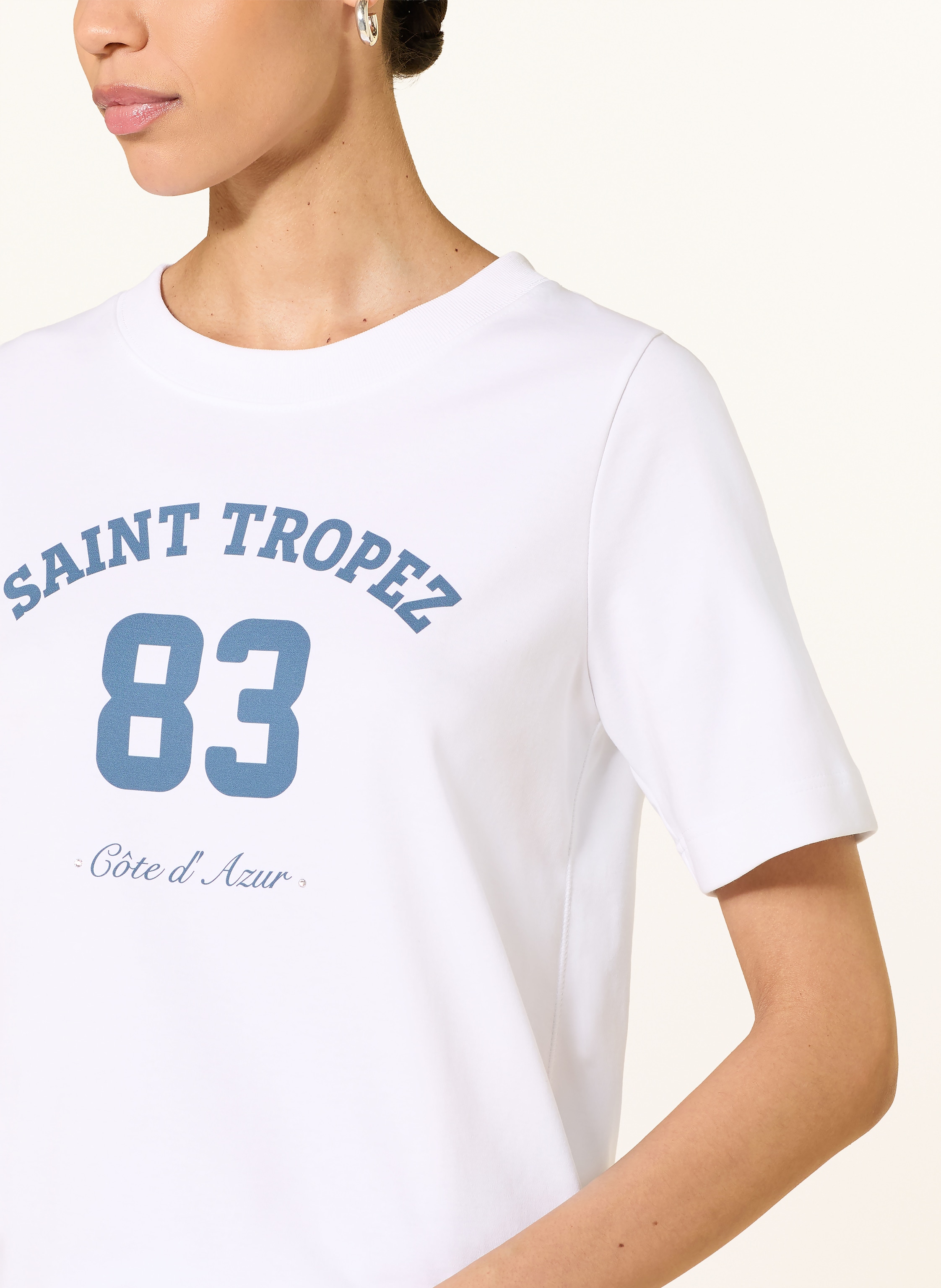 Thumbnail - Lilienfels T-Shirt Mit Schmucksteinen weiss