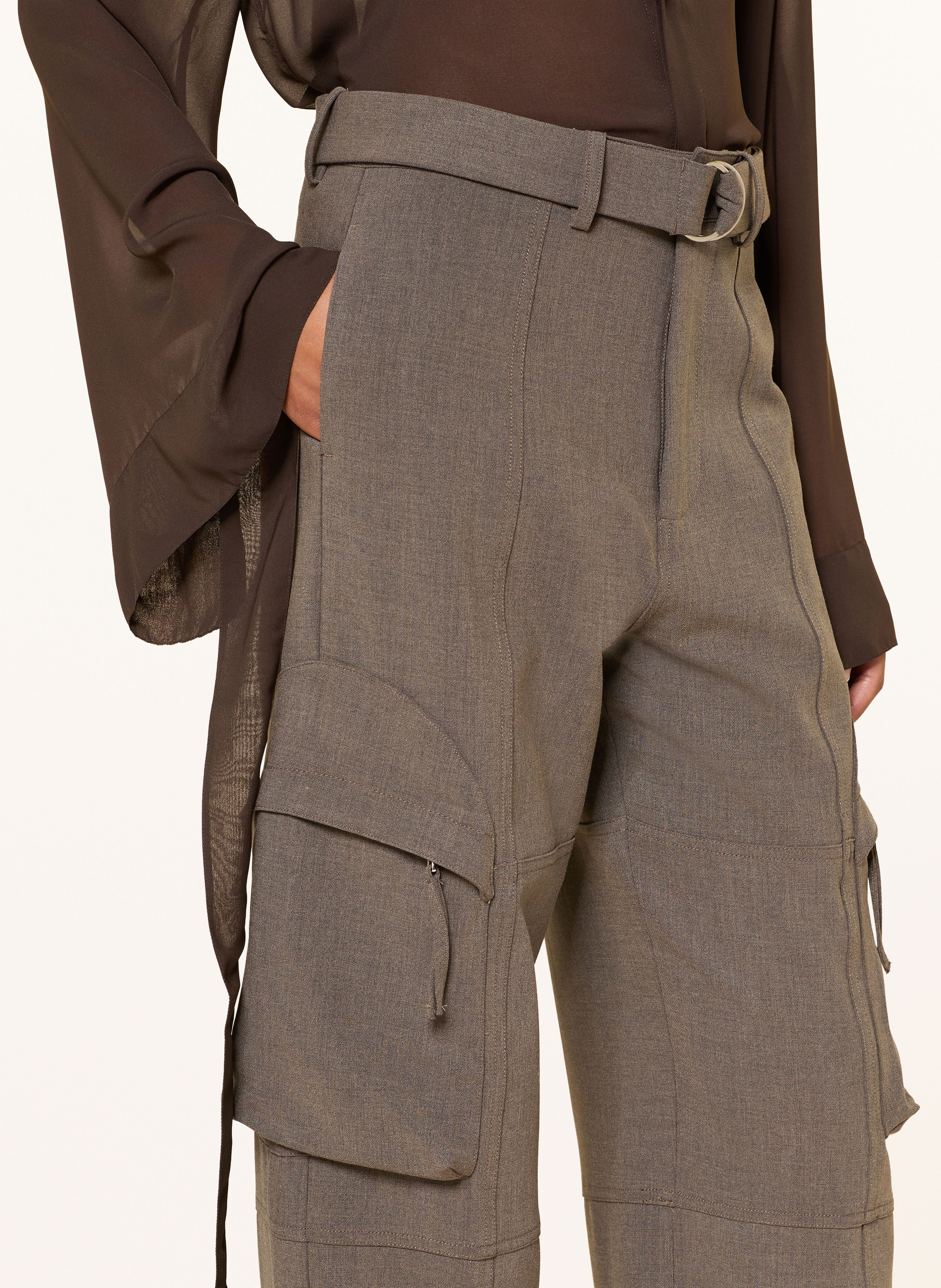 Thumbnail - The Frankie Shop Cargohose Kelly beige