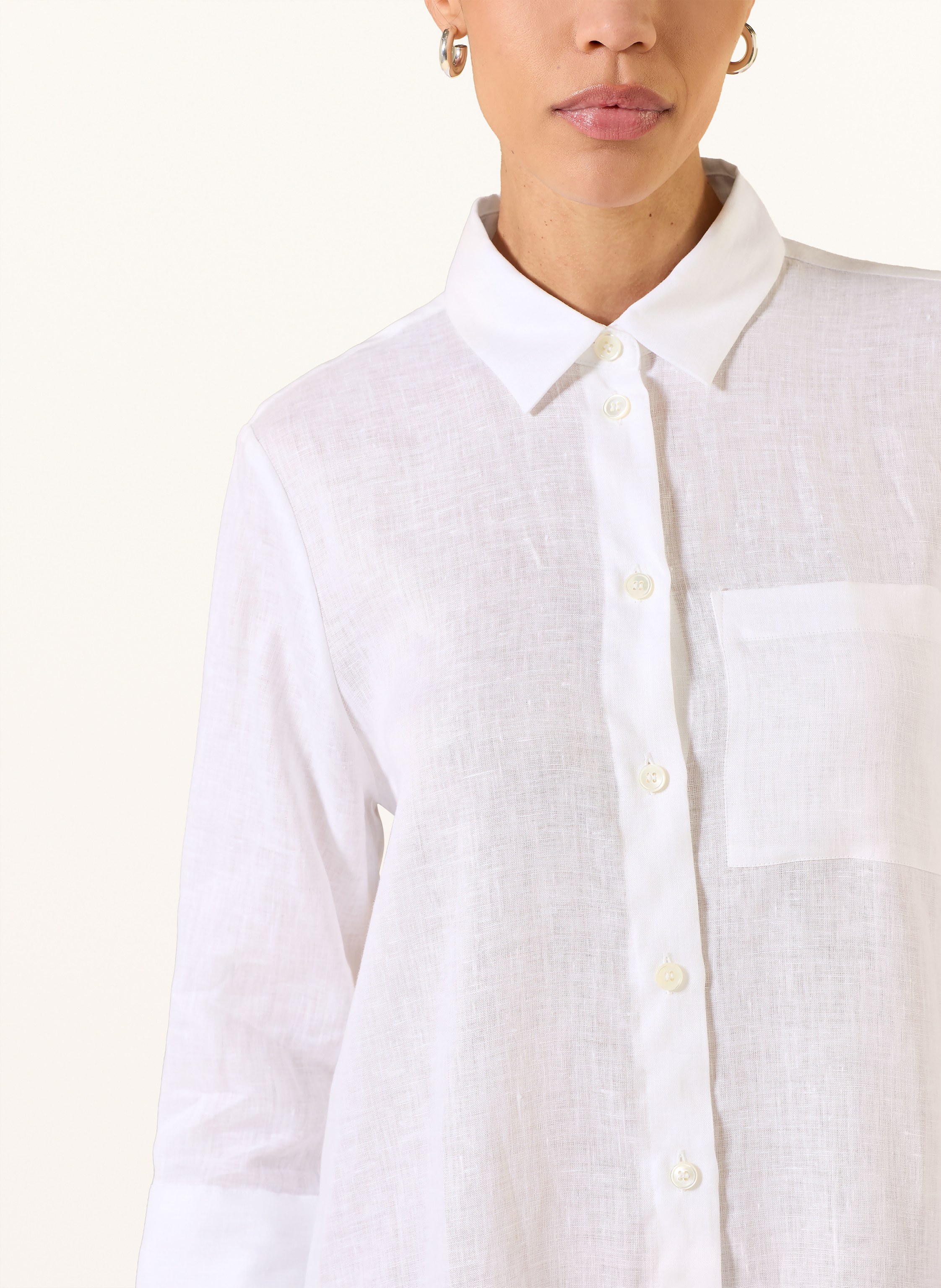 Thumbnail - Robert Friedman Hemdblusenkleid Aus Leinen weiss