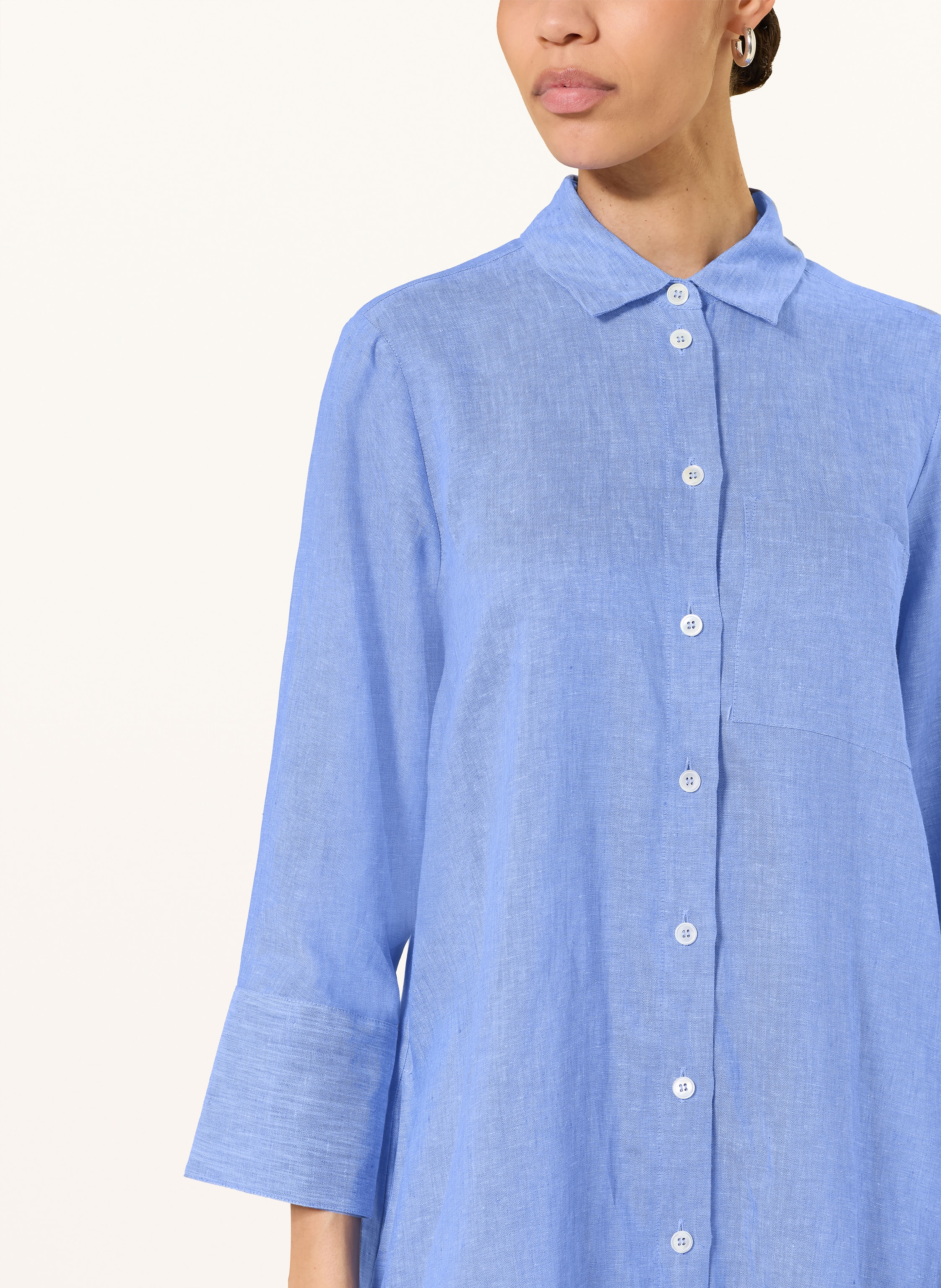 Thumbnail - Robert Friedman Hemdblusenkleid Aus Leinen blau