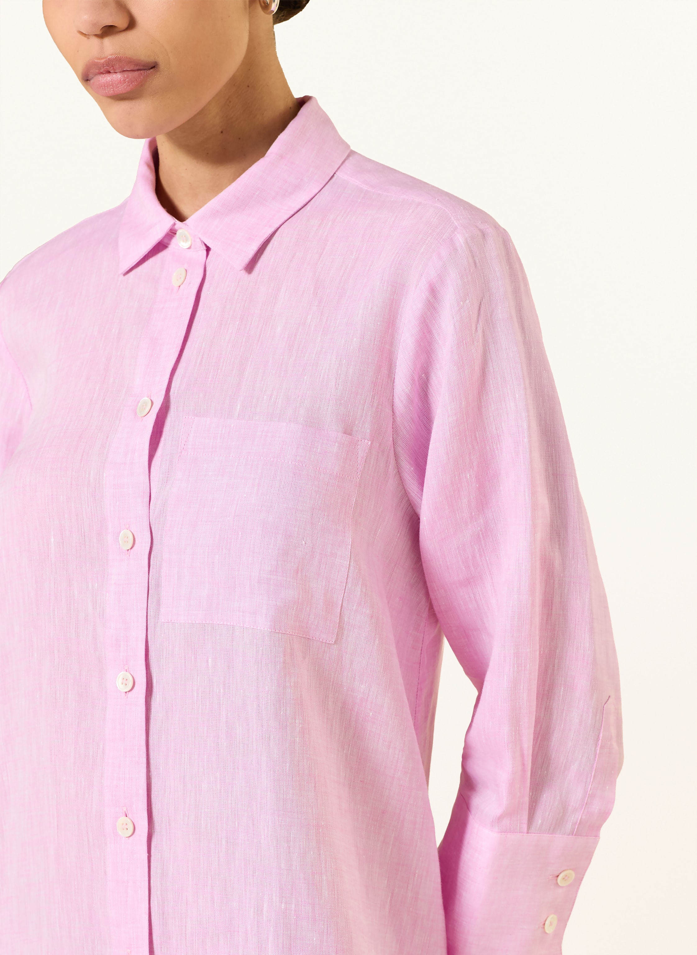 Thumbnail - Robert Friedman Hemdblusenkleid Aus Leinen pink