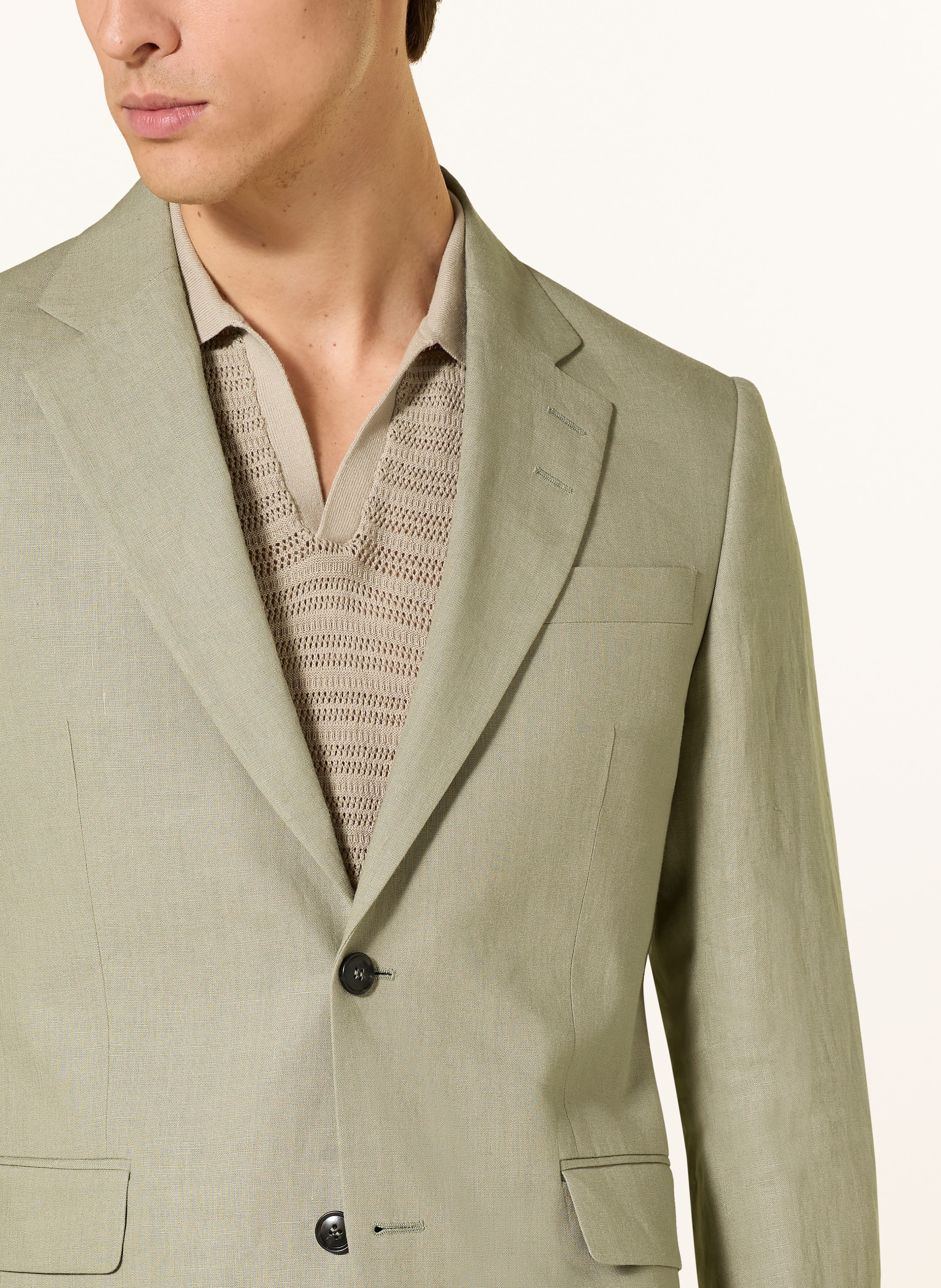 Thumbnail - Tiger Of Sweden Anzugsakko Justin Slim Fit Aus Leinen gruen