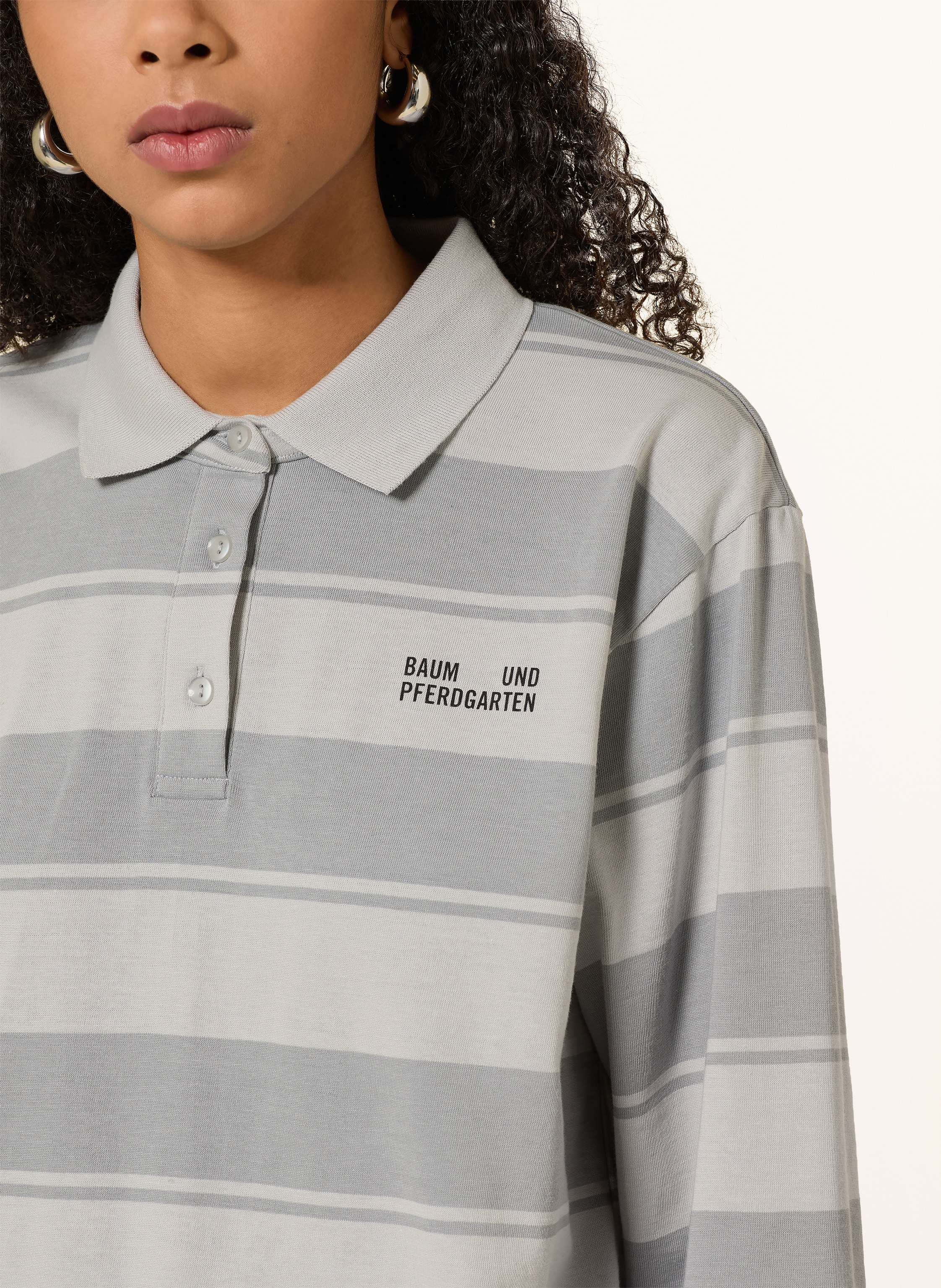 Thumbnail - Baum Und Pferdgarten Jersey-Poloshirt Jeanne grau