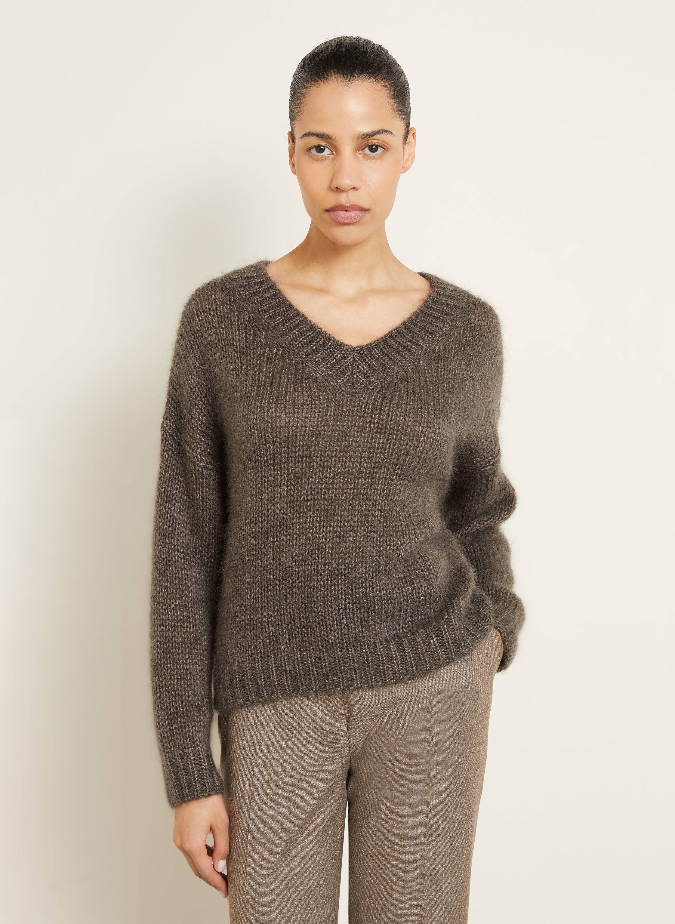 Thumbnail - Iris Von Arnim Pullover Lamego Mit Mohair Und Seide beige